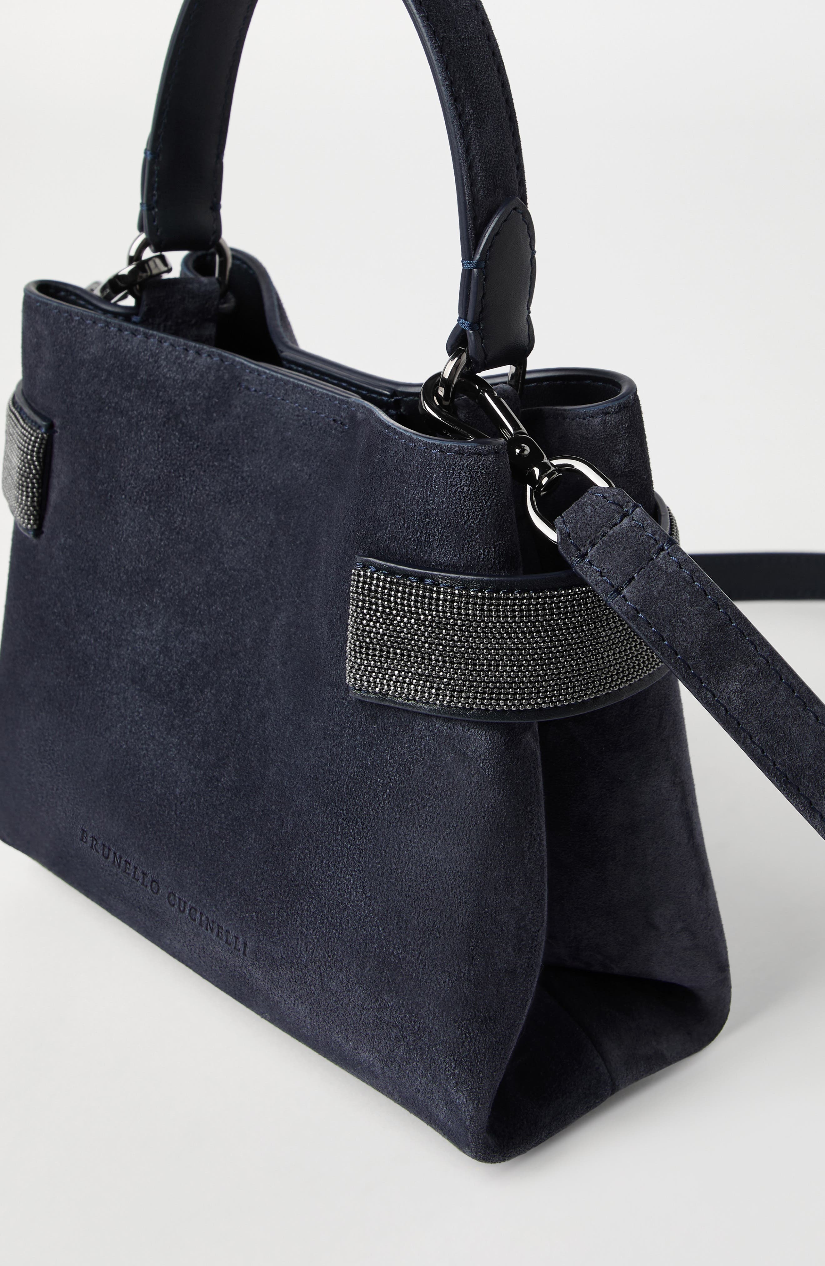 Brunello Cucinelli Small Top-Handle Essence bag in Navy Blue at Nordstrom - 4