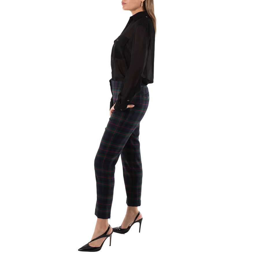 Burberry Leamington Plaid Print Pants - 6