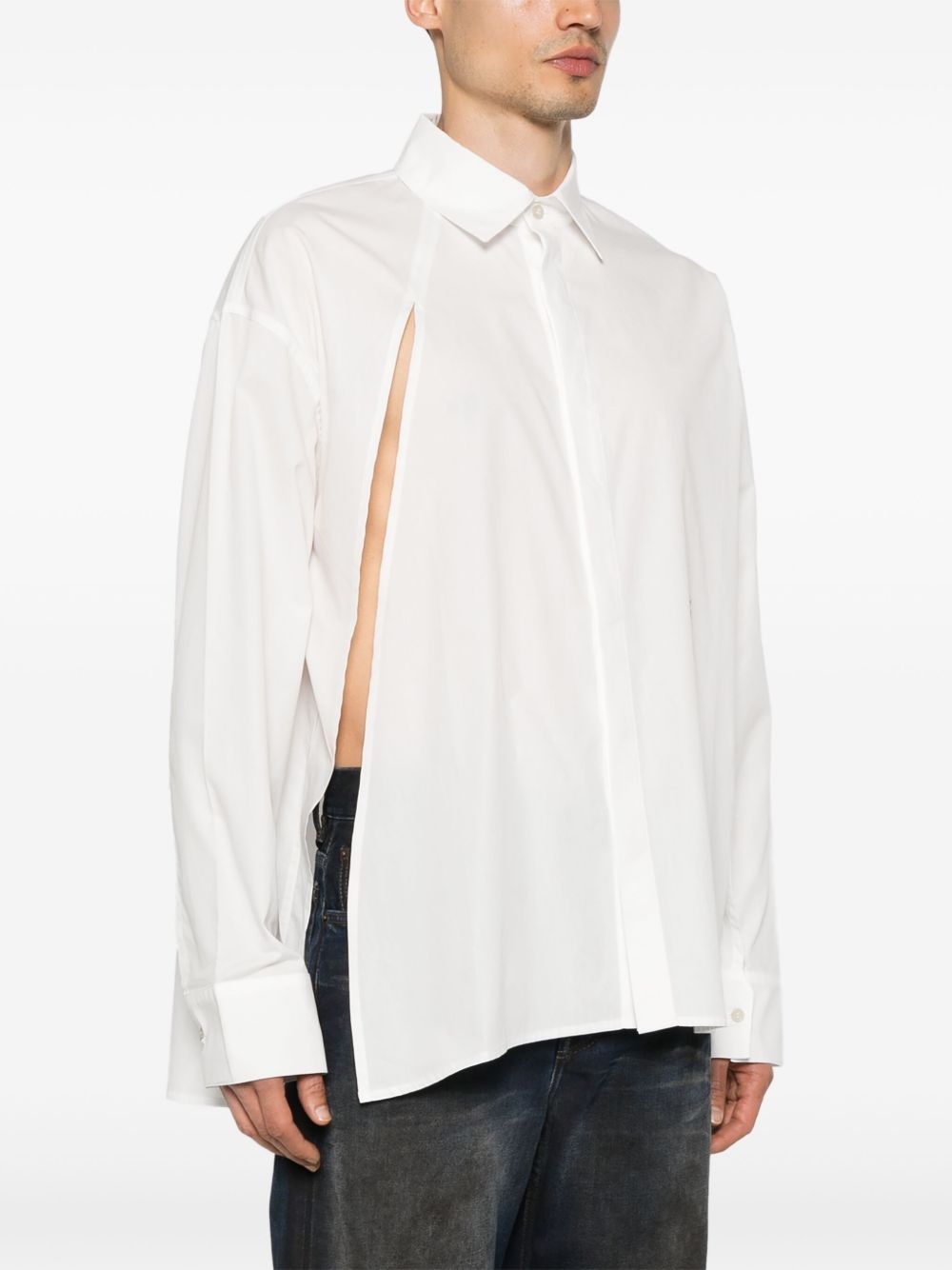 logo-embroidered shirt - 3