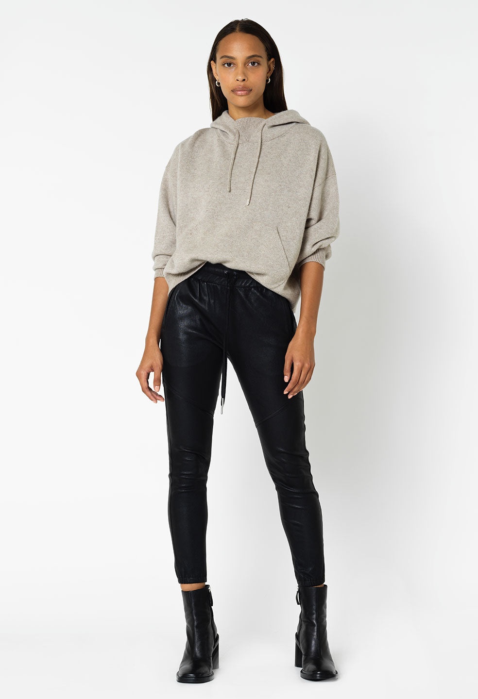 TWO TONE CASHMERE HOODIE - 6