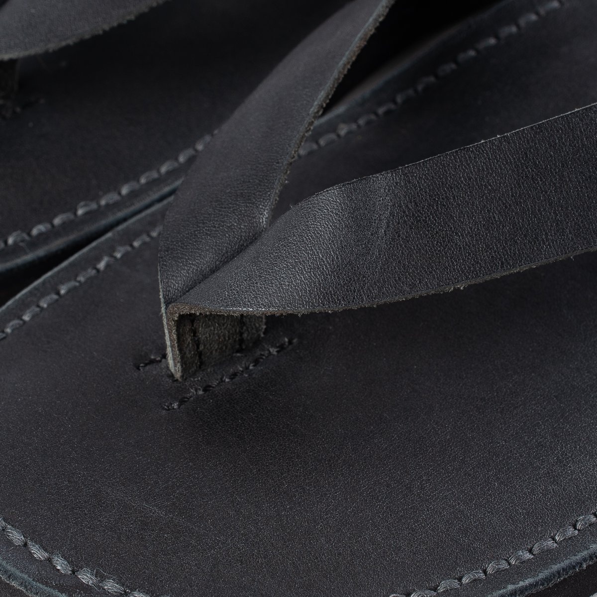 OGL-DRSOLE-THONG-BLK OGL X Dr. Sole Leather Thong Sandals - Black - 8