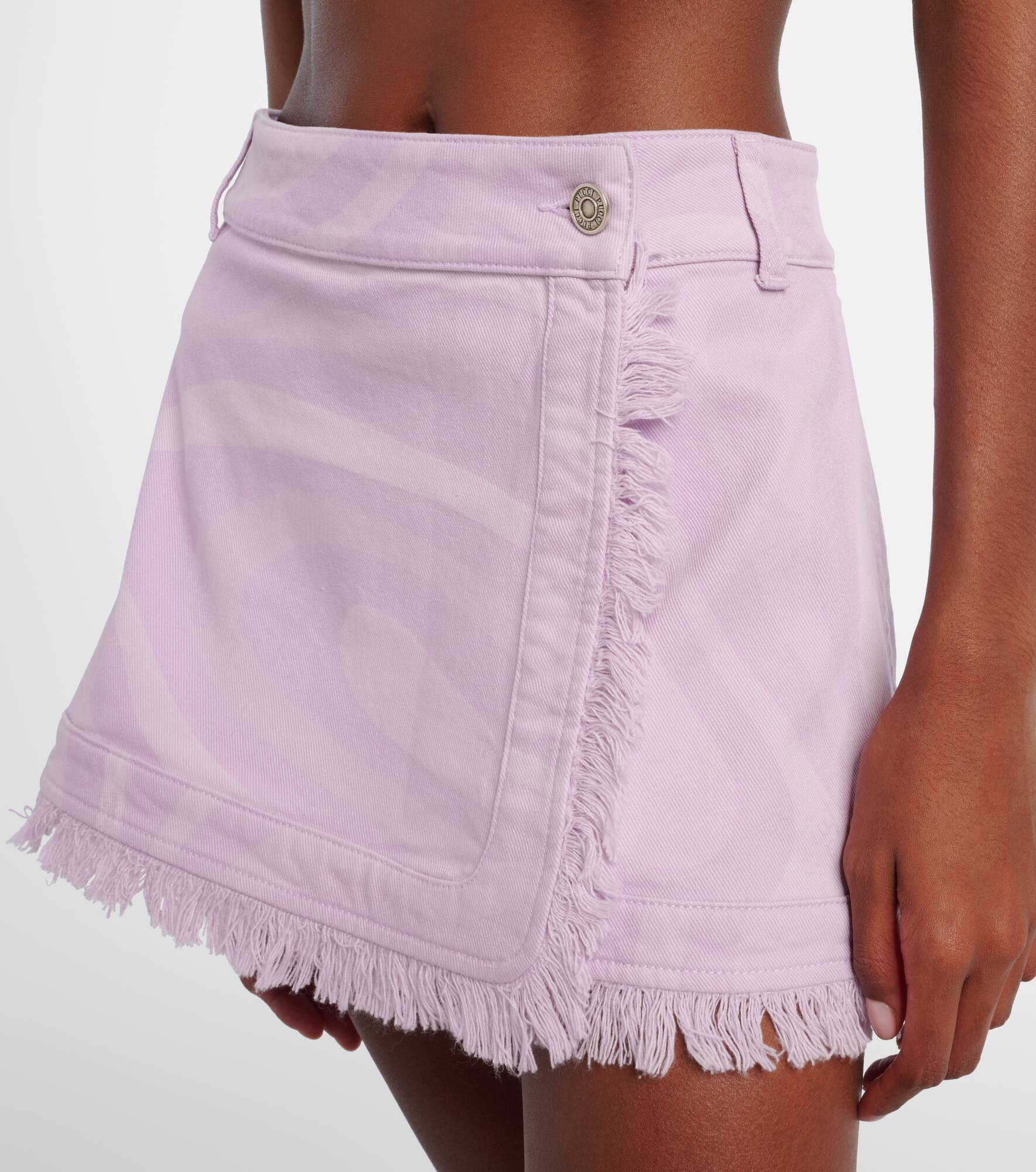 Marmo distressed denim miniskirt - 4