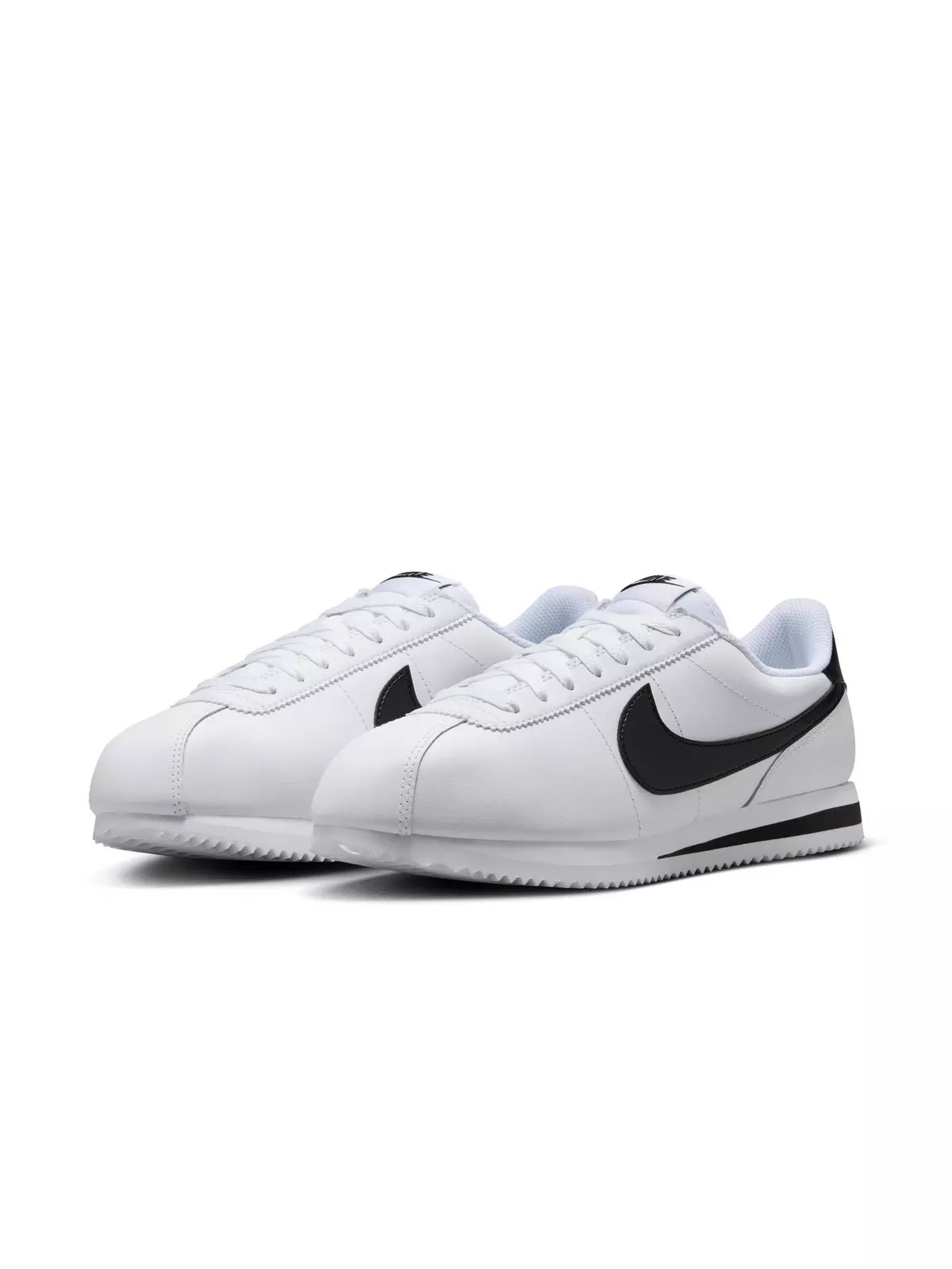 Cortez Leather "White/Black" Women's Shoe - 5