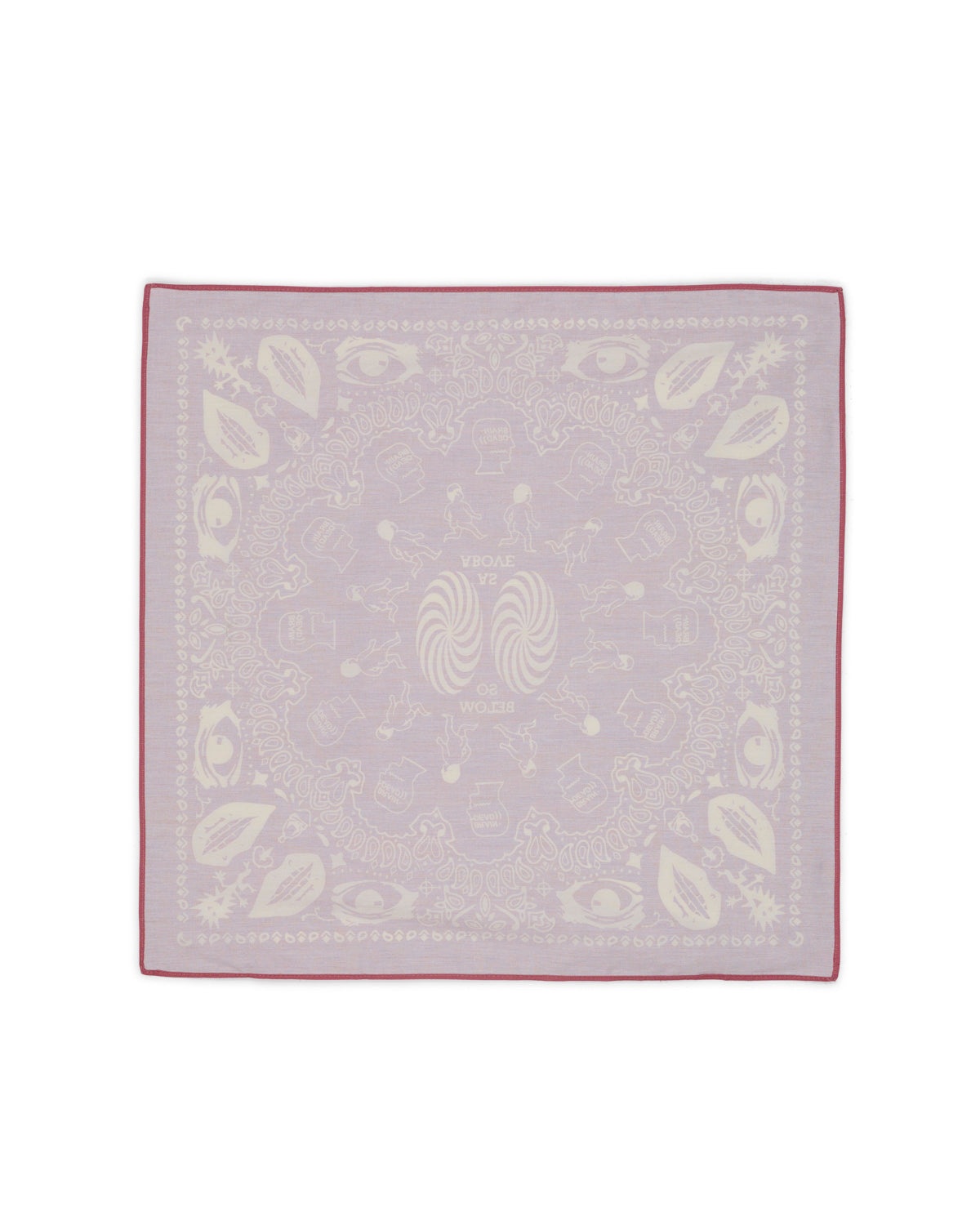 Logohead Paisley Bandana - Dusty Rose - 3