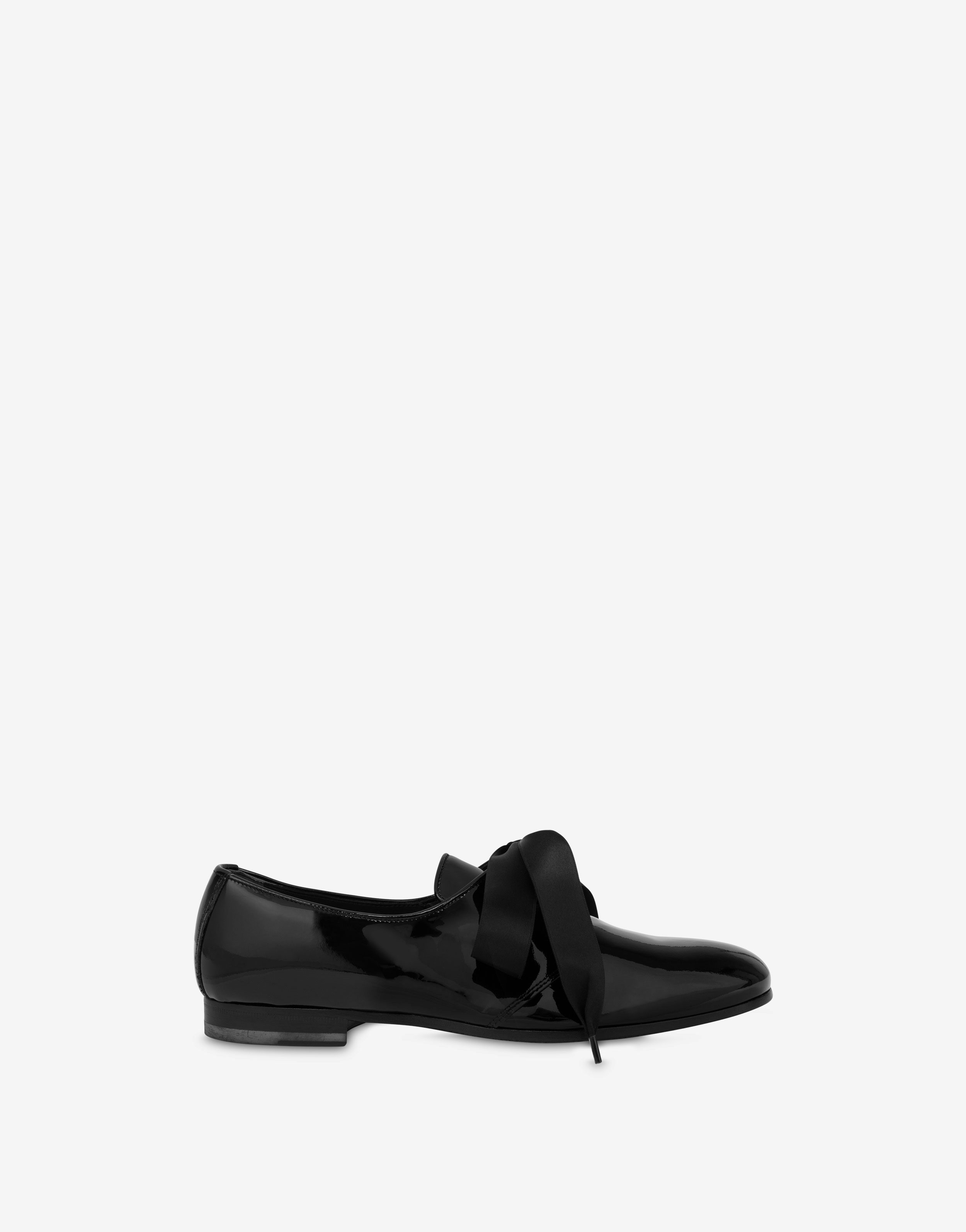 PATENT LEATHER DERBY SATIN BOW - 2