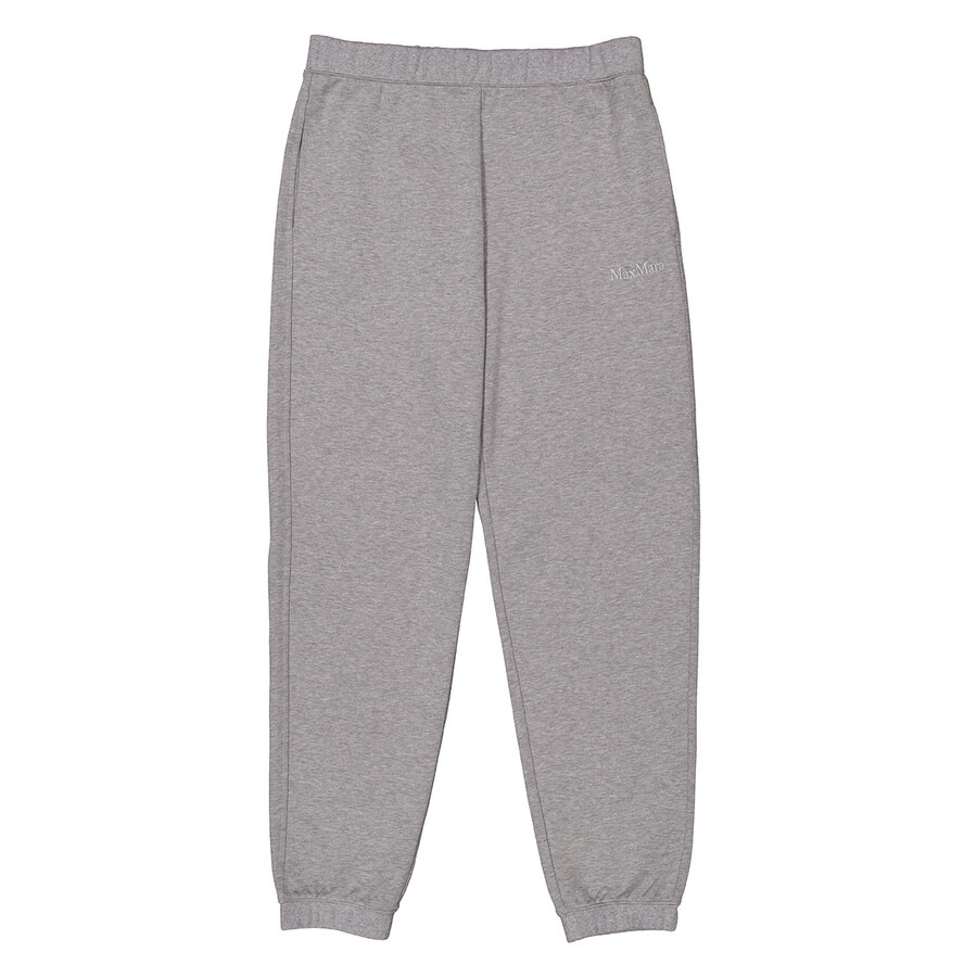 Max Mara Medium Grey Cotton Sweatpants, Size Large - 4
