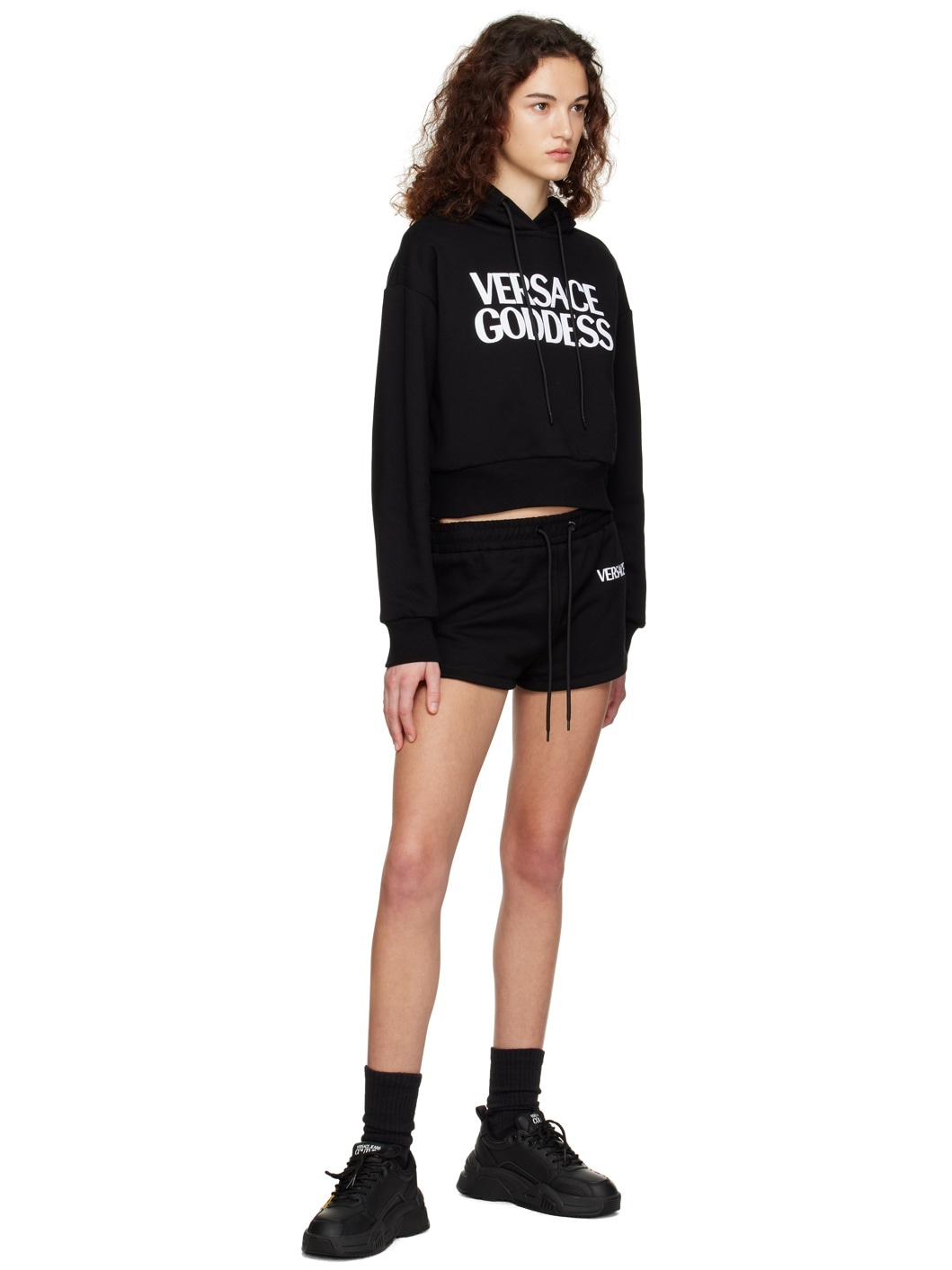 Black Embroidered Hoodie - 4