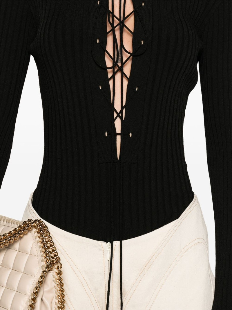 lace-up ribbed jumper 5
