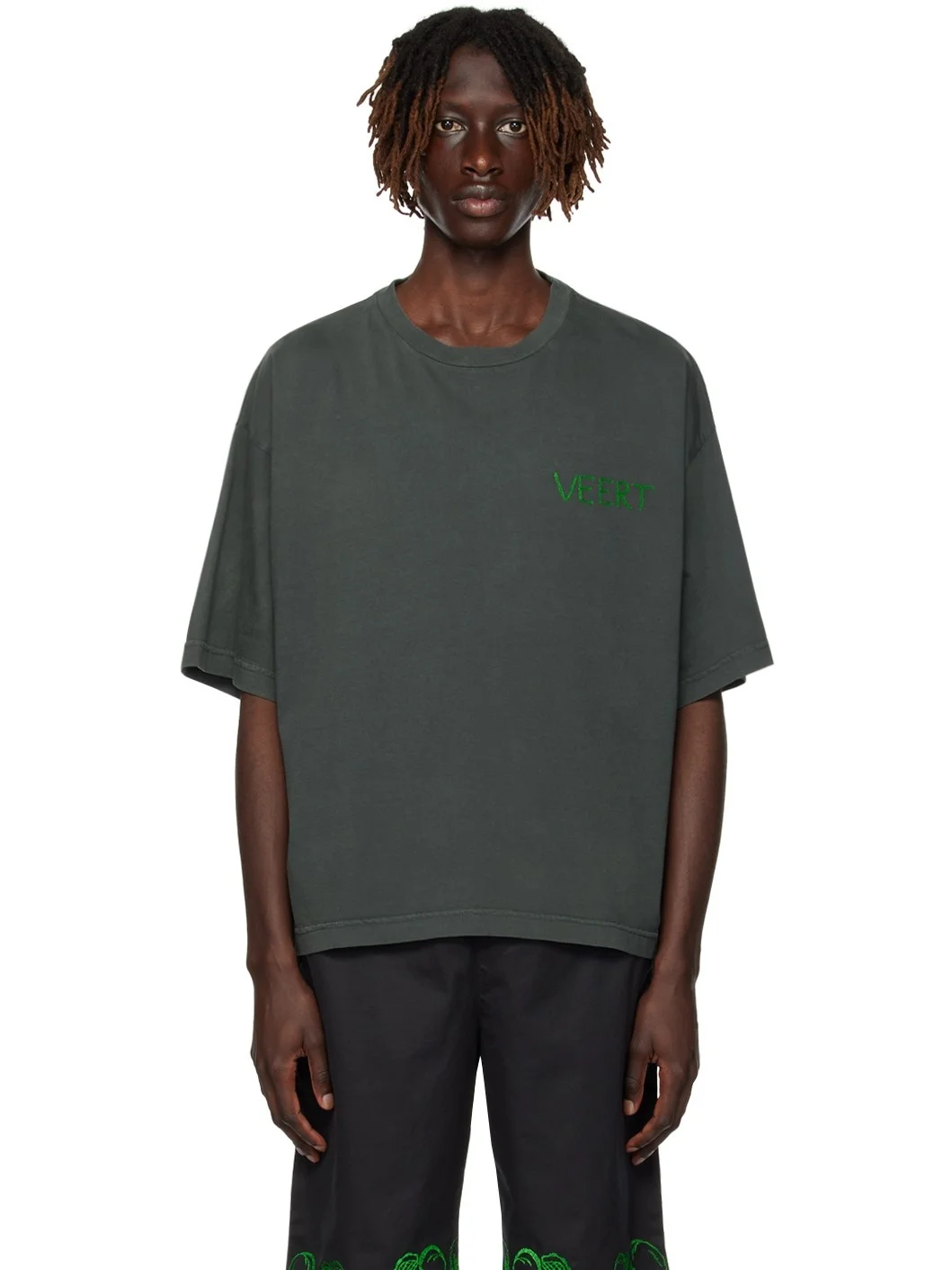 Gray Handwritten T-Shirt - 1