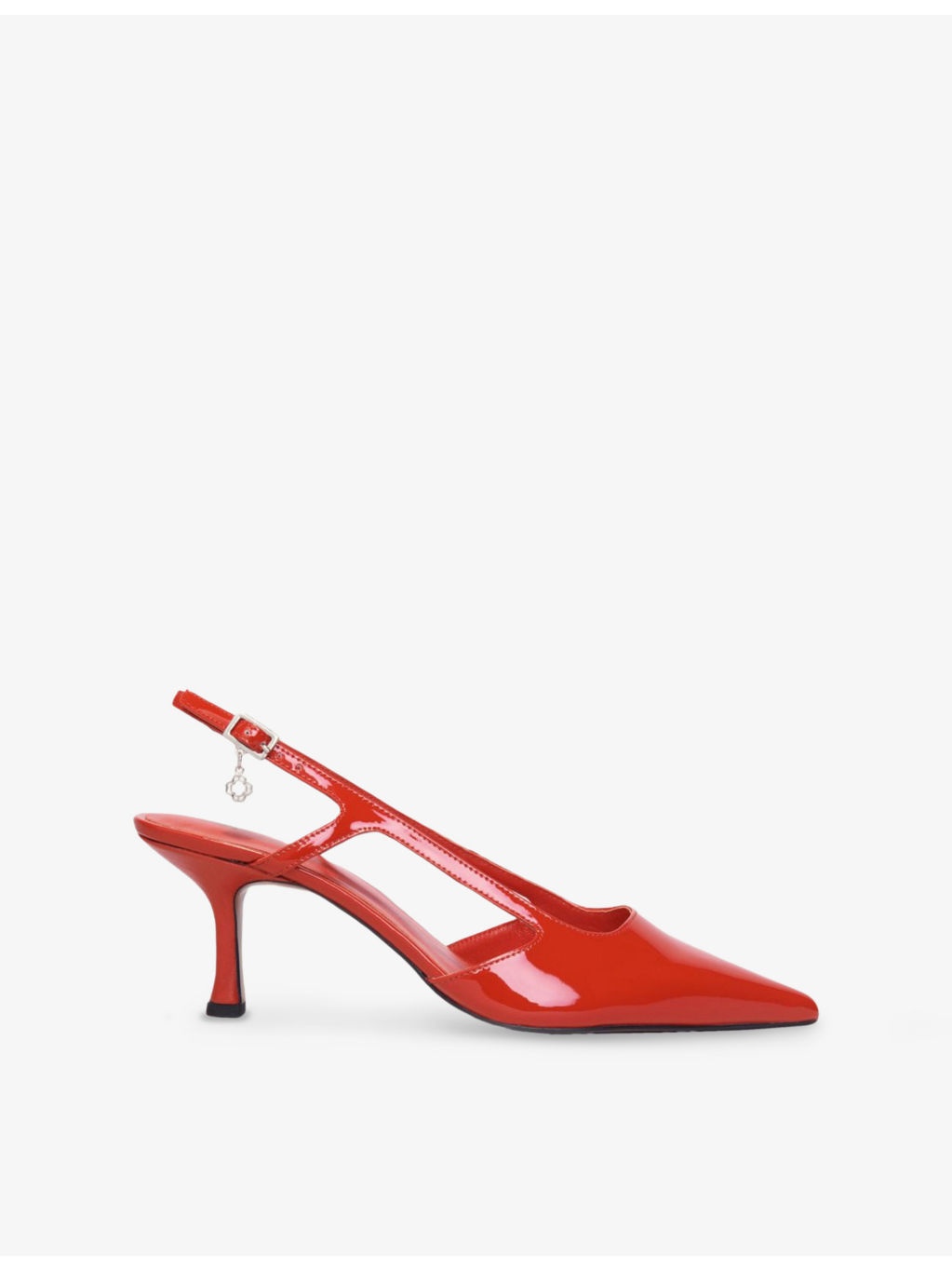 Patent Sling-Back Leather Heeled Pumps - 1