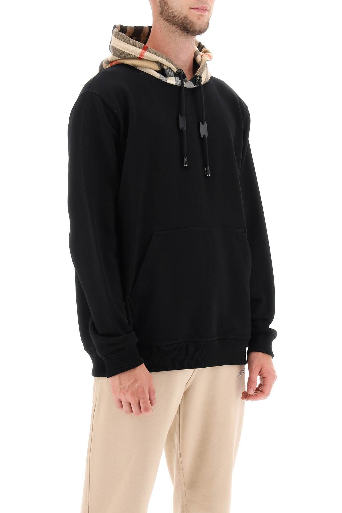 Burberry SAMUEL SWEATSHIRT WITH CHECK HOOD | residenza725