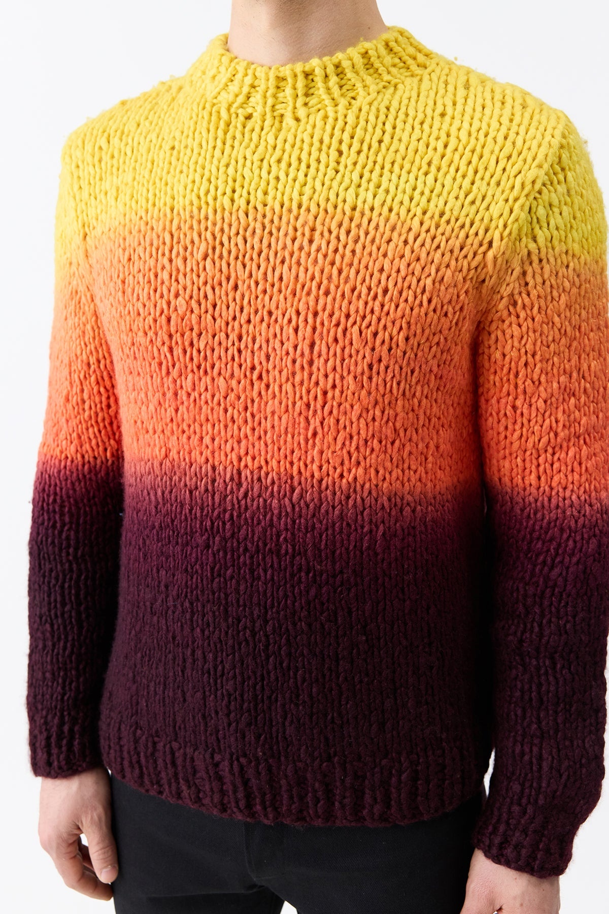 Aion Knit Sweater in Deep Dye Sunrise Welfat Cashmere - 3