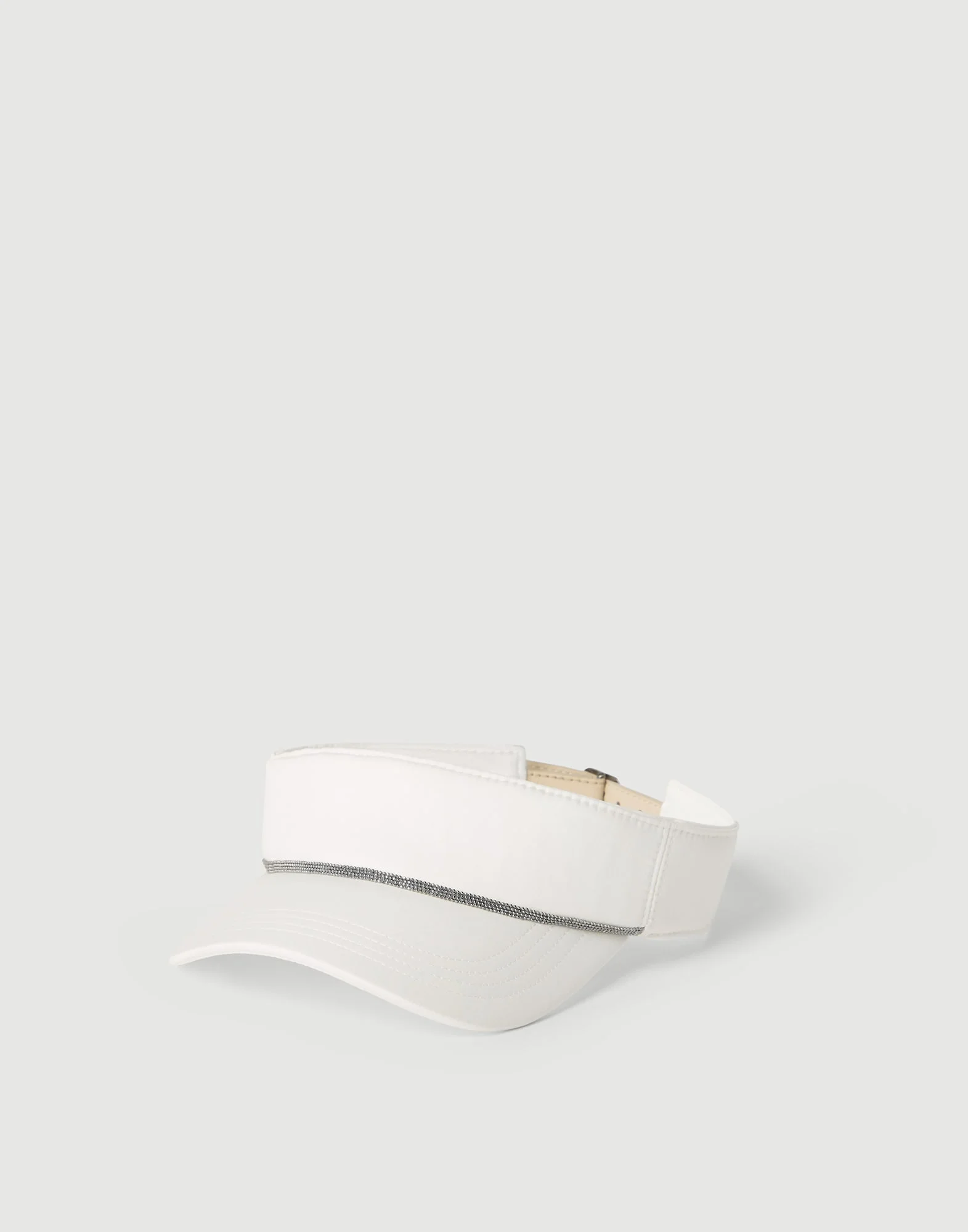 Nylon visor with shiny band - 1