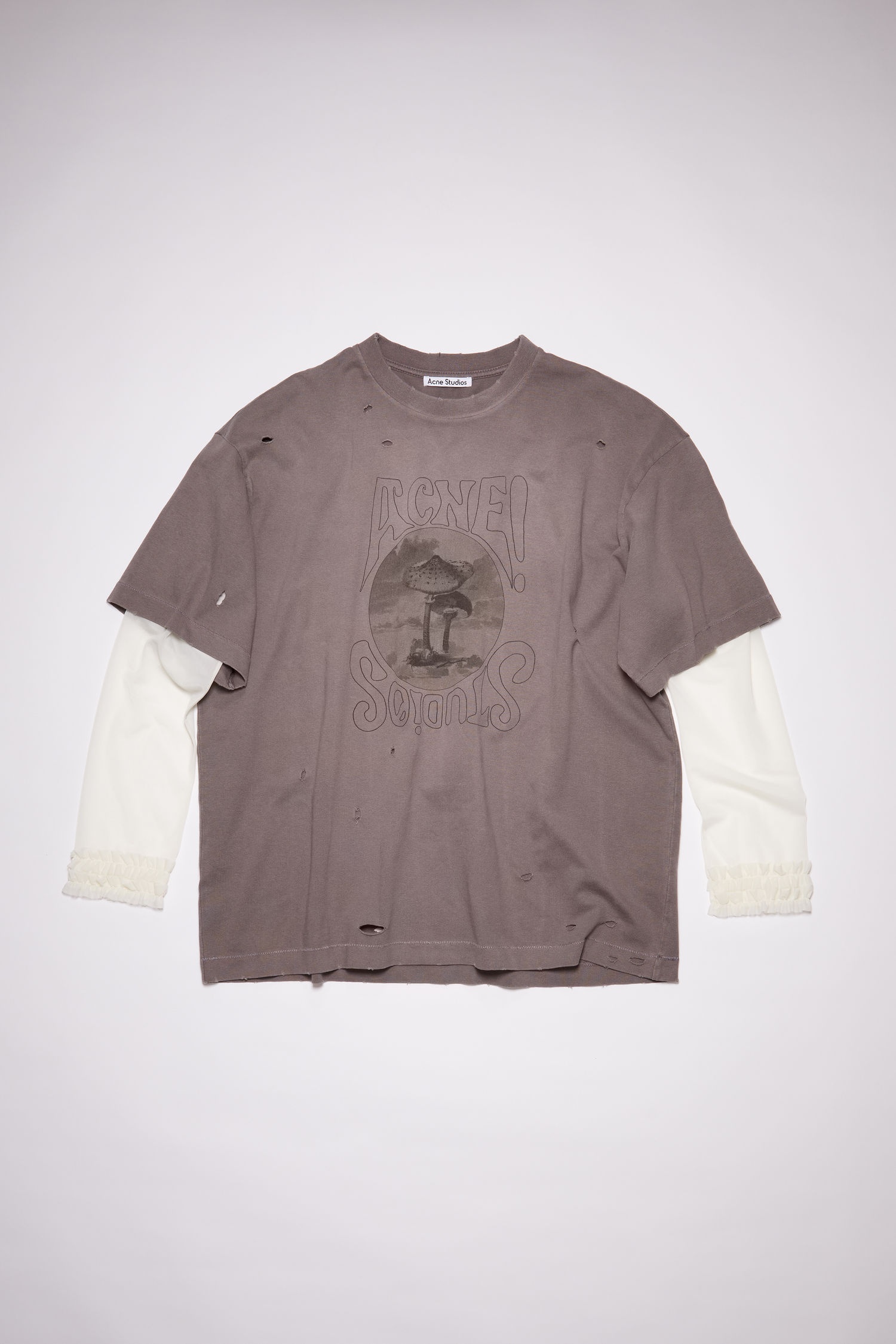 Layered t-shirt - Faded purple - 1