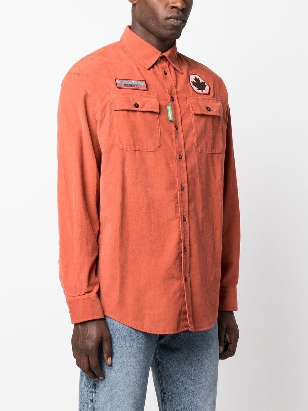 logo-patch long-sleeve shirt - 3
