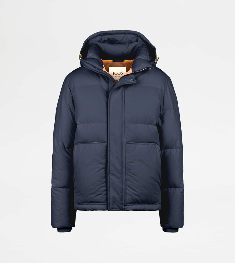 HOODED DOWN JACKET - BLUE 1