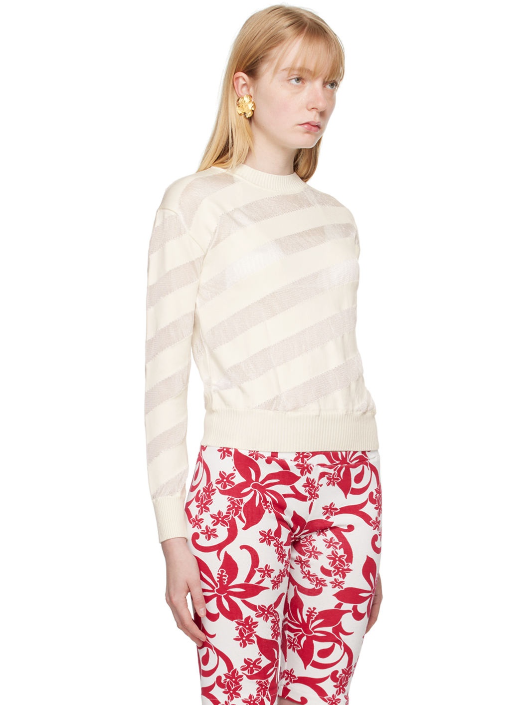 White Zebara Sweater - 2