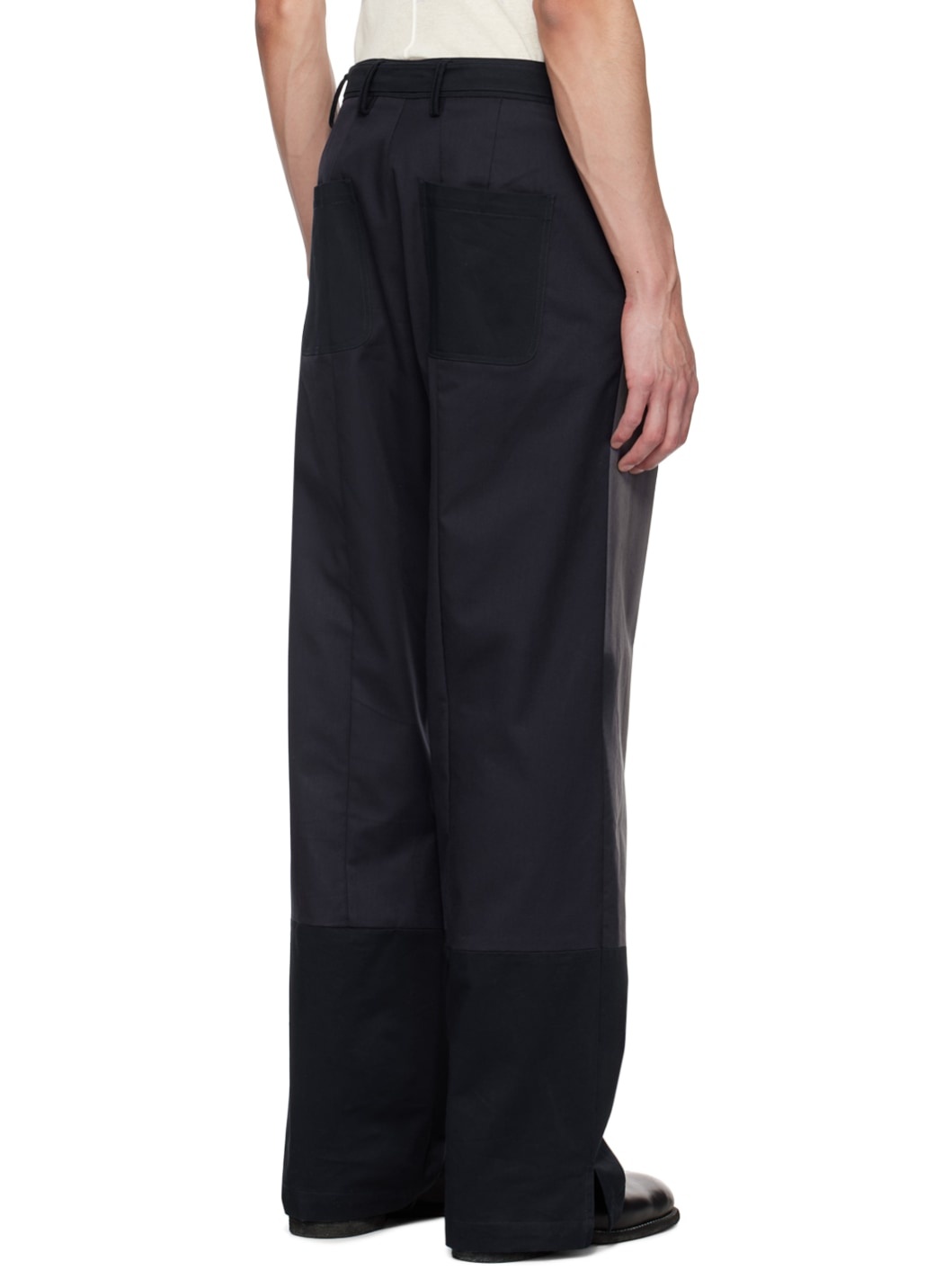 Navy Sun-Bleached Trousers - 3