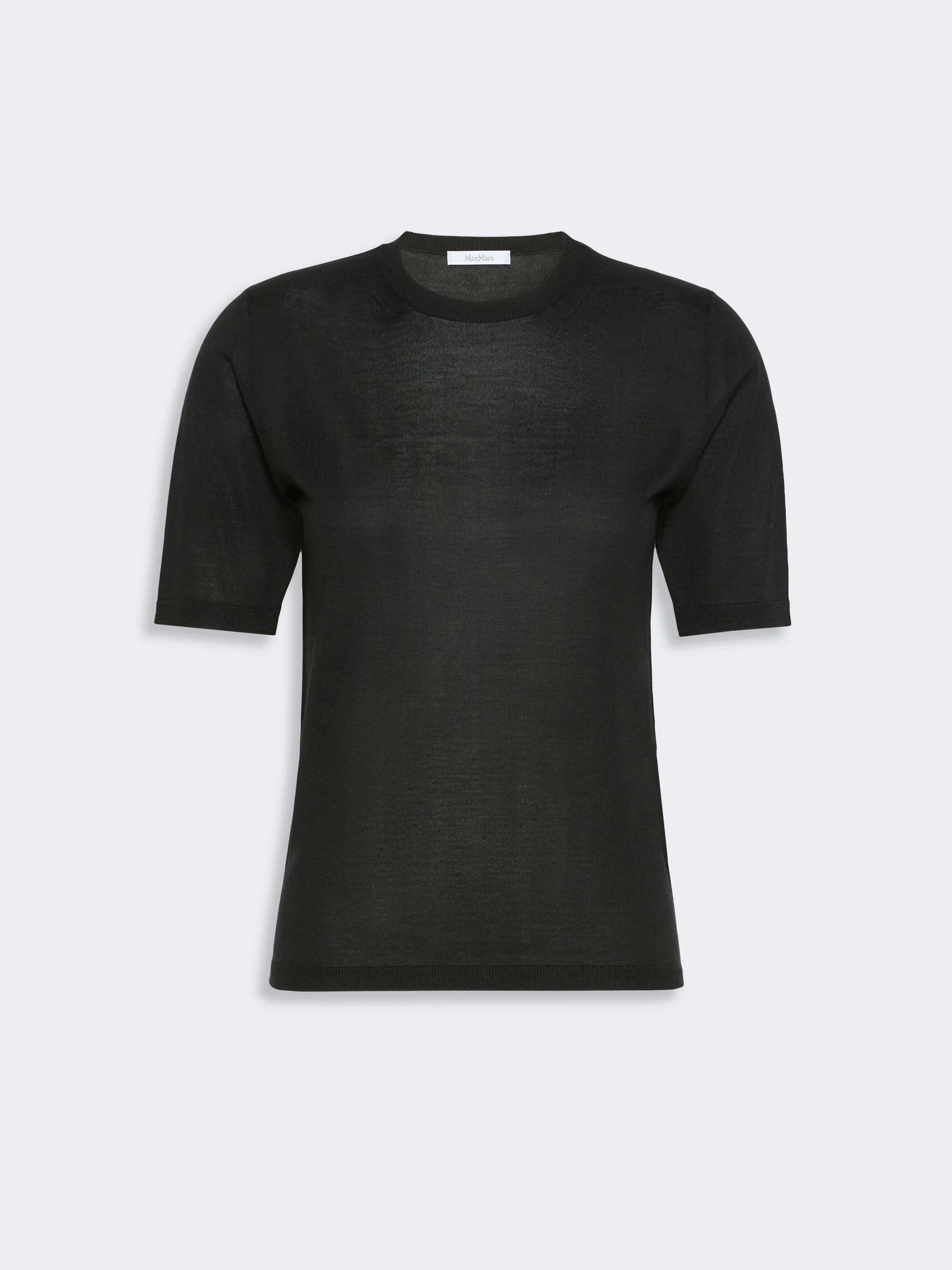 ACETI Stockinette-stitched cashmere and silk sweater - BLACK - 1