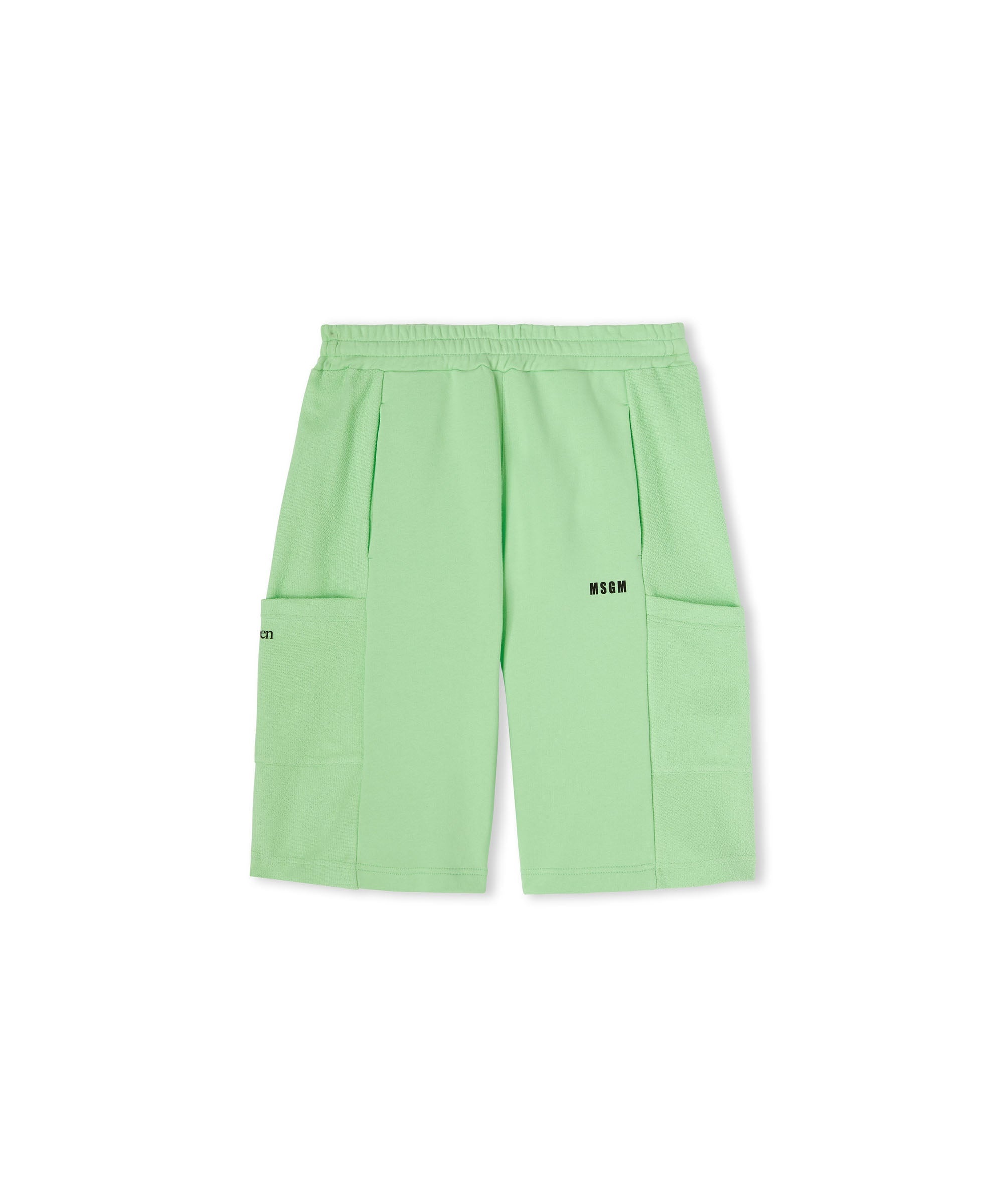 Organic cotton crewneck Bermuda shorts from the MSGM Fantastic Green Capsule - 3