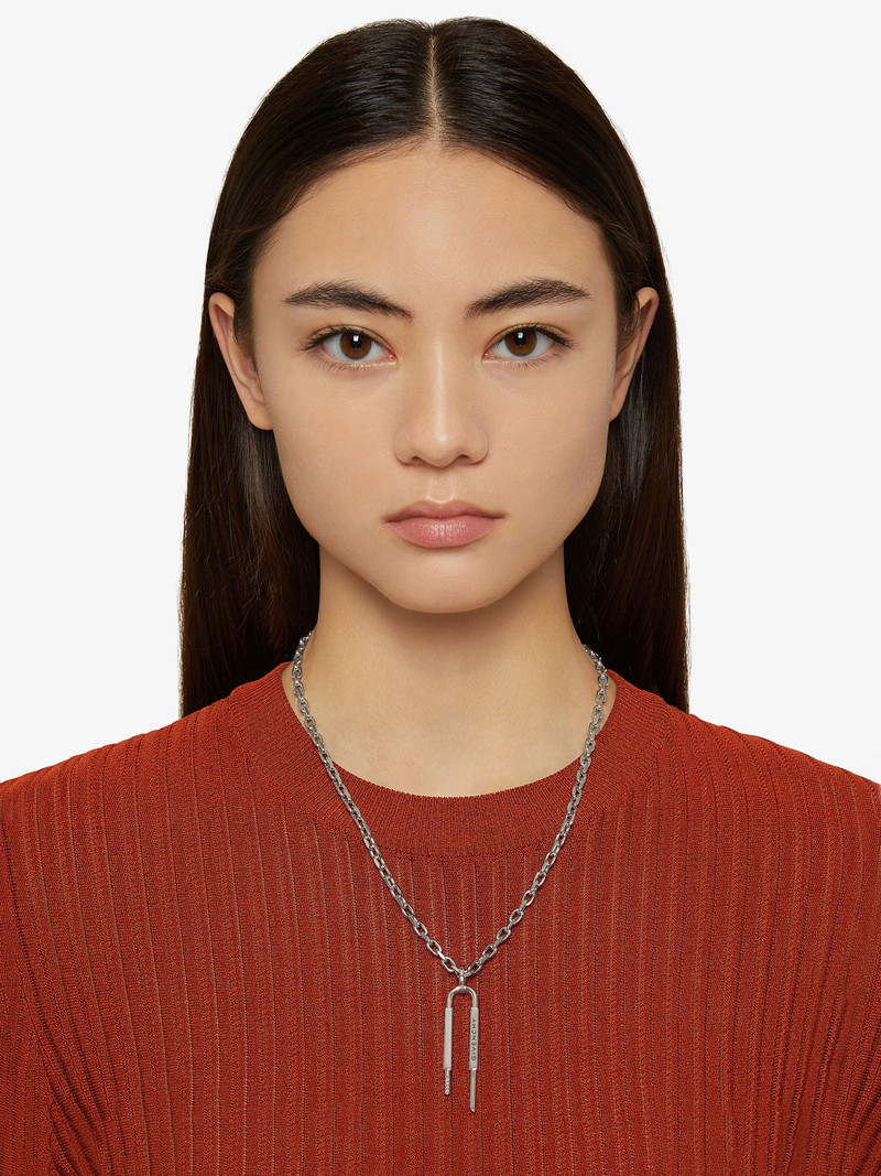 U LOCK NECKLACE IN METAL 3