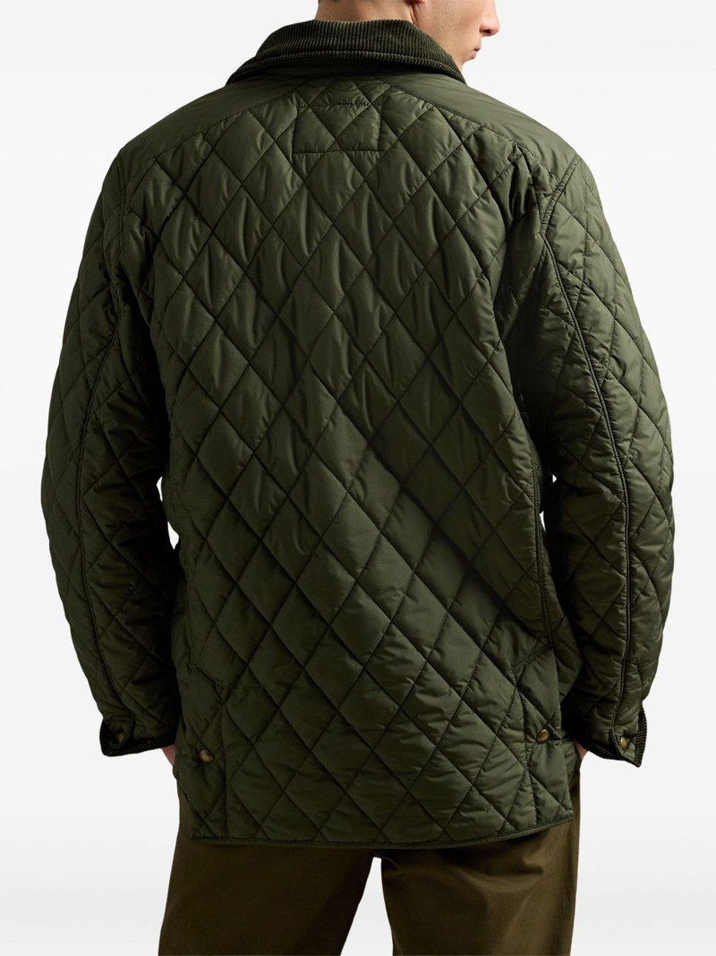 corduroy-collar quilted coat 3