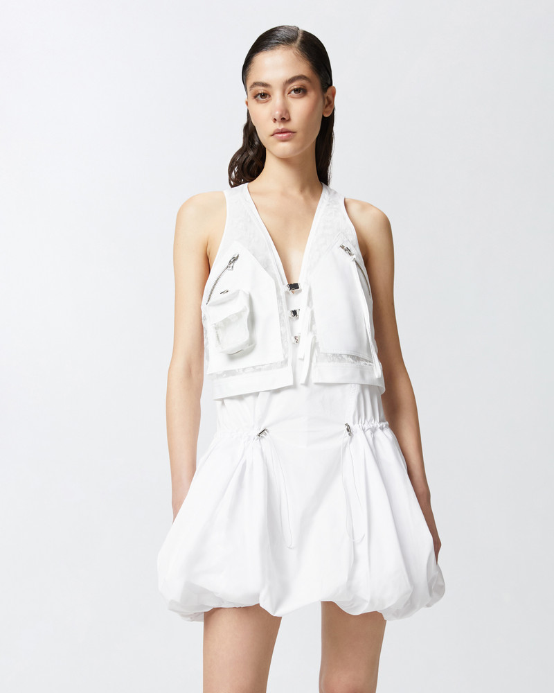 PINKO MINI DRESS WITH BALLOON SKIRT AND VEST outlook