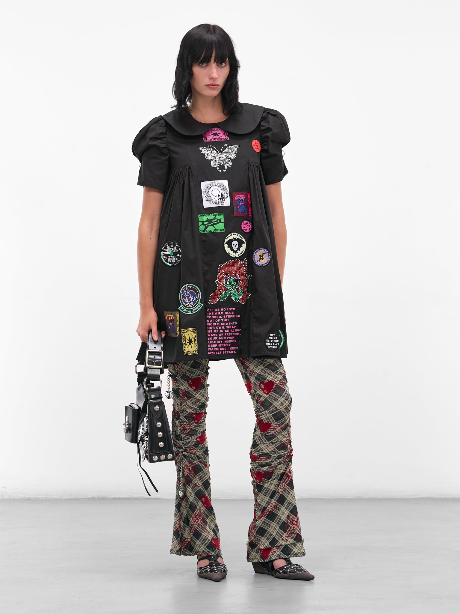 Black Alibi Patch Turnlock Dress - 6