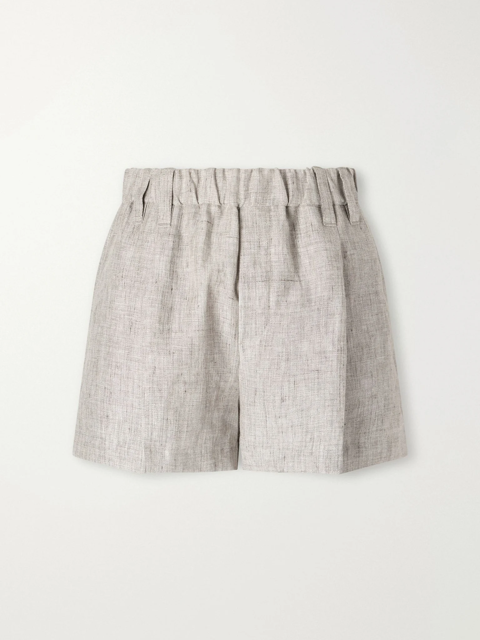 Linen-blend woven shorts Light gray - 1