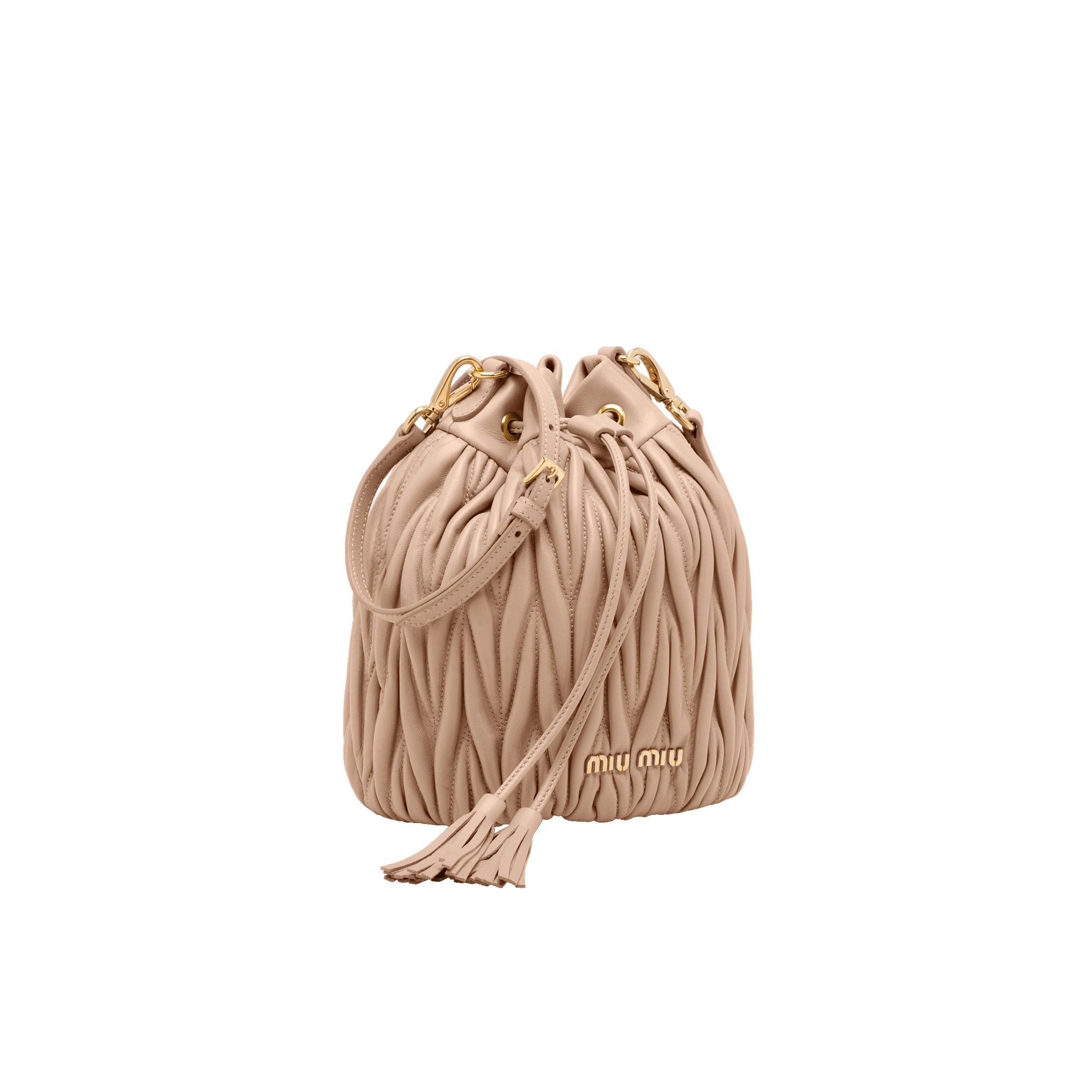 Matelassé nappa leather bucket bag - 2