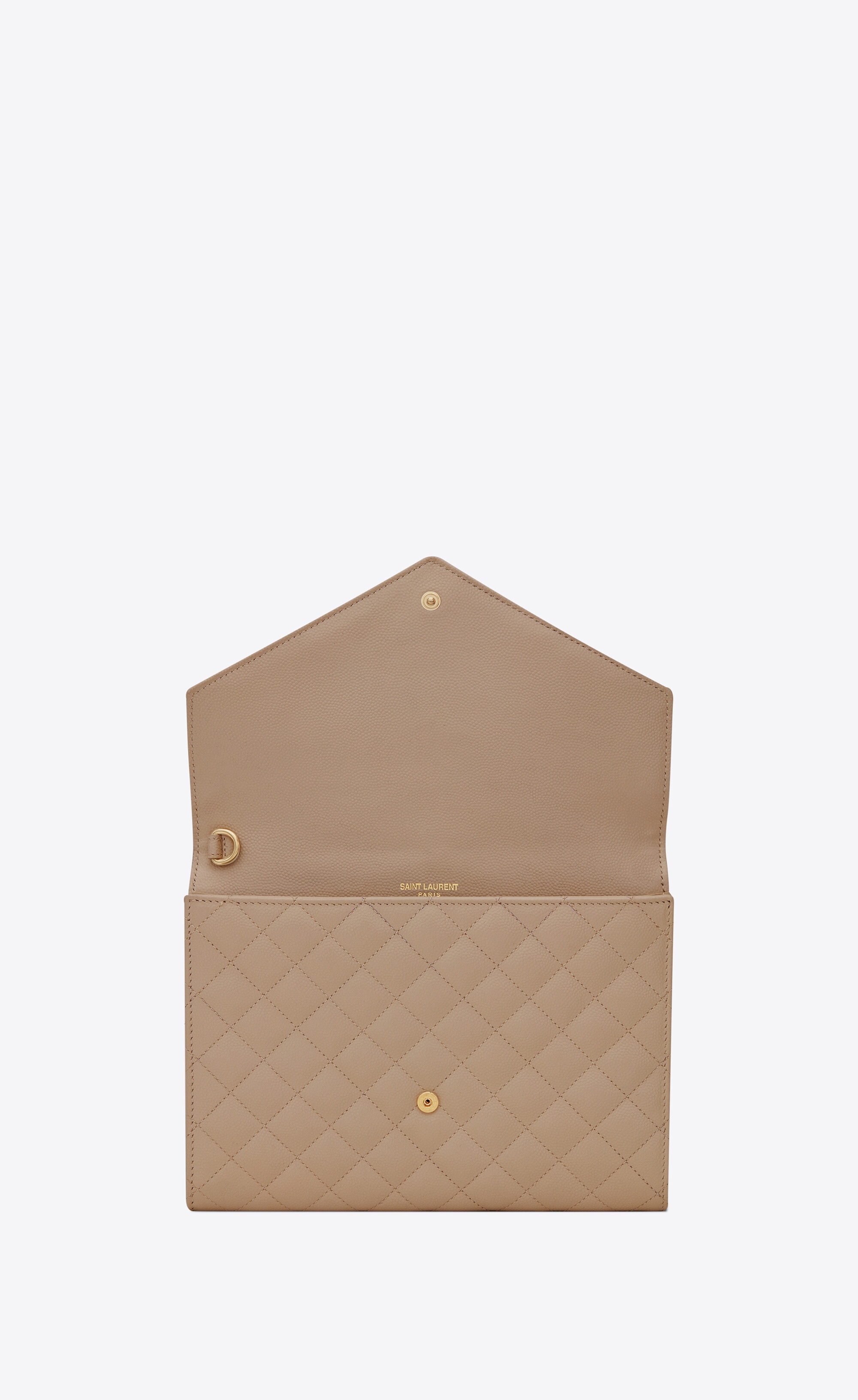 envelope flap pouch in mix matelassé grain de poudre embossed leather - 7