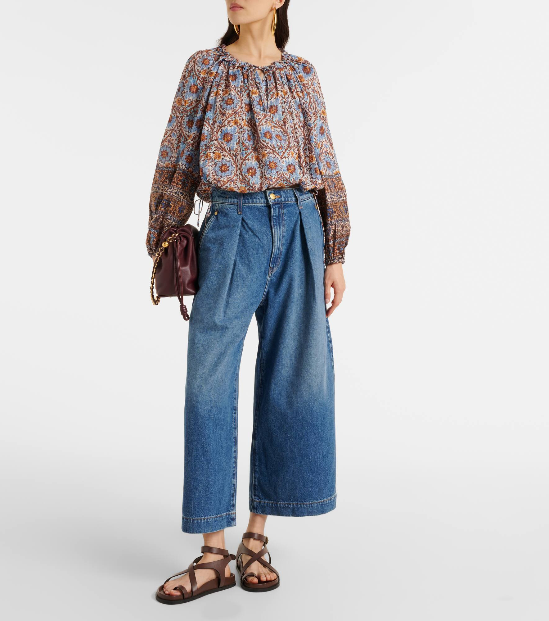 April pleated wide-leg jeans - 2