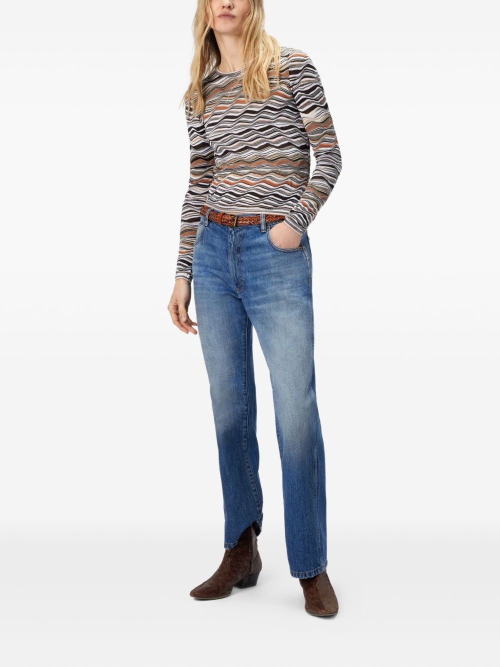 high-waisted flared-leg jeans - 2