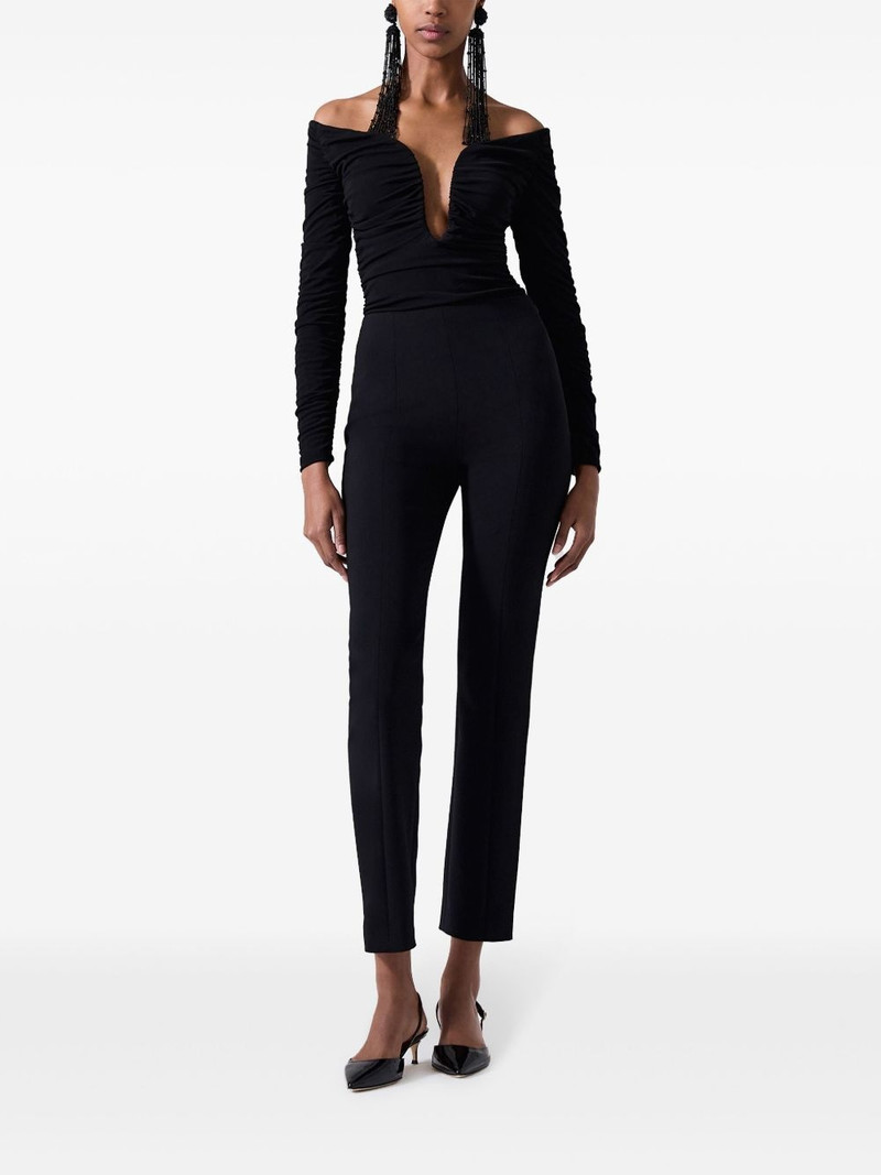 CAROLINA HERRERA ruched U-neck top outlook