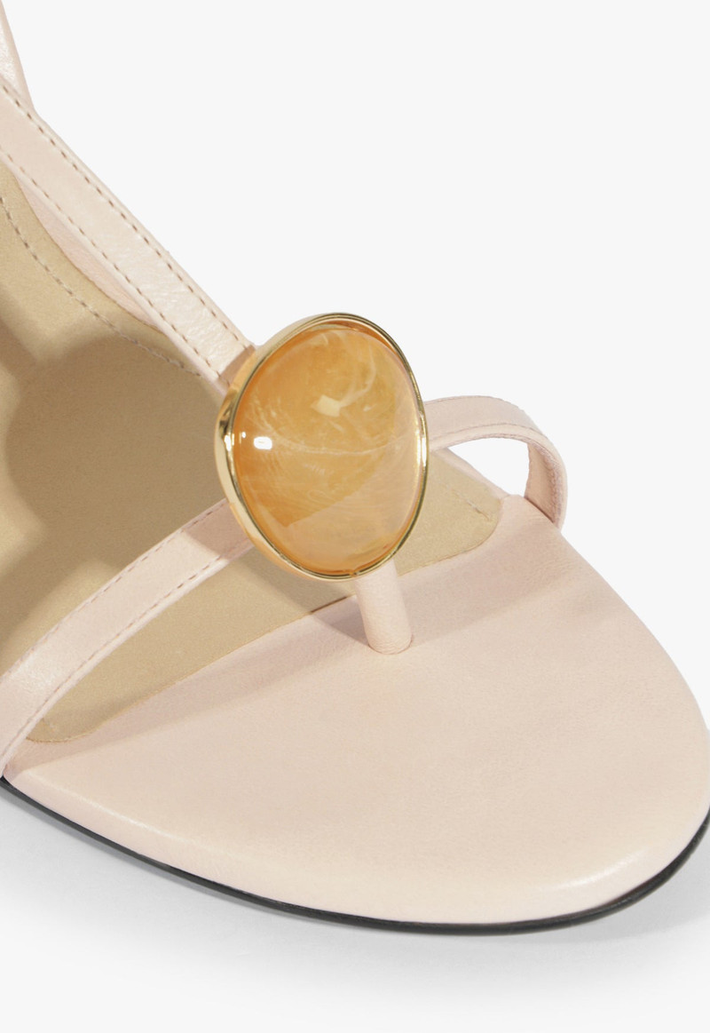 Azure Embellished Leather Sandal 6