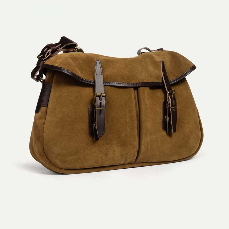 Bleu de Chauffe MUSETTE M FISHERMAN'S BAG / SUEDE  -  HAZELNUT BROWN outlook