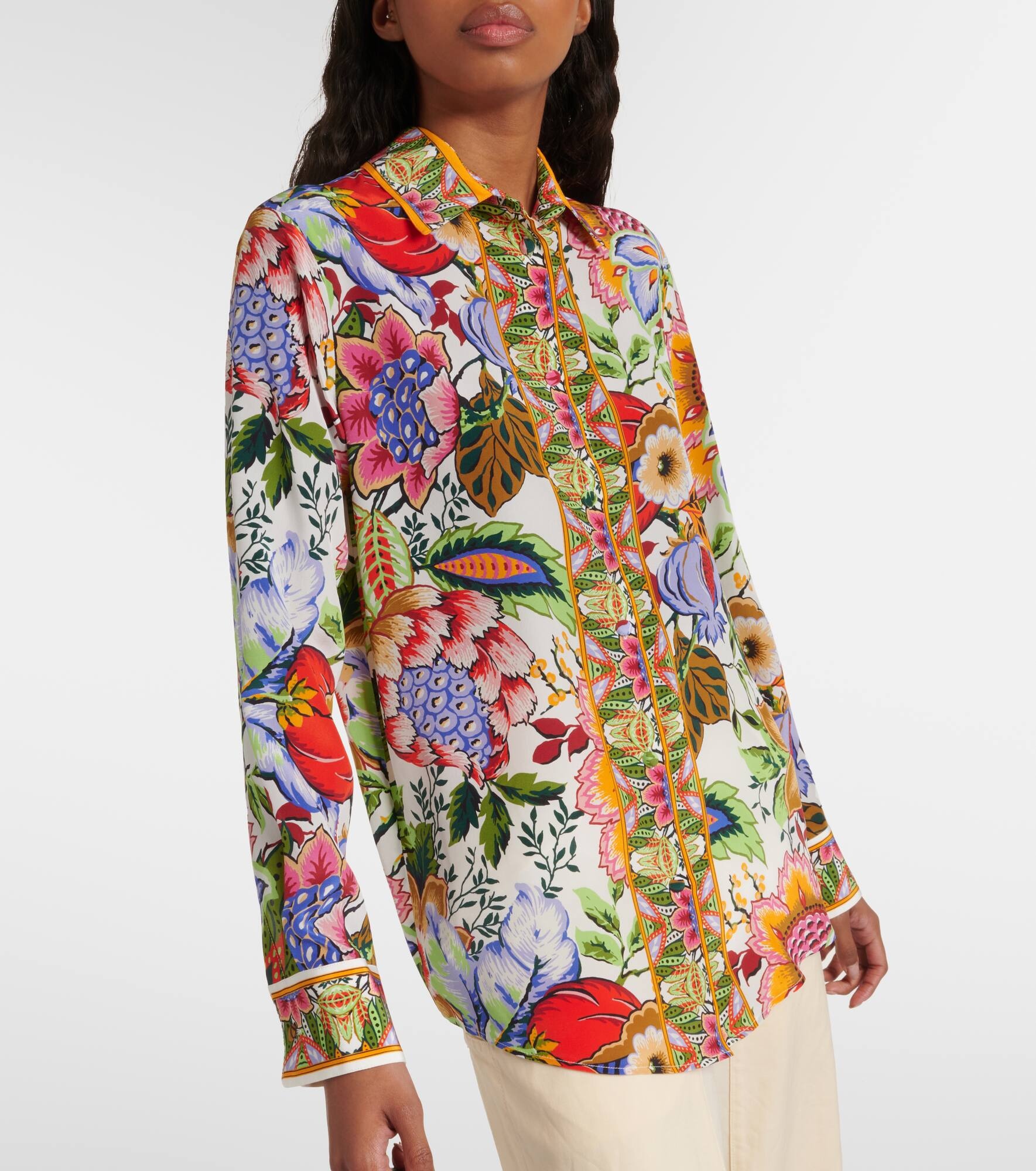 Printed silk shirt - 5