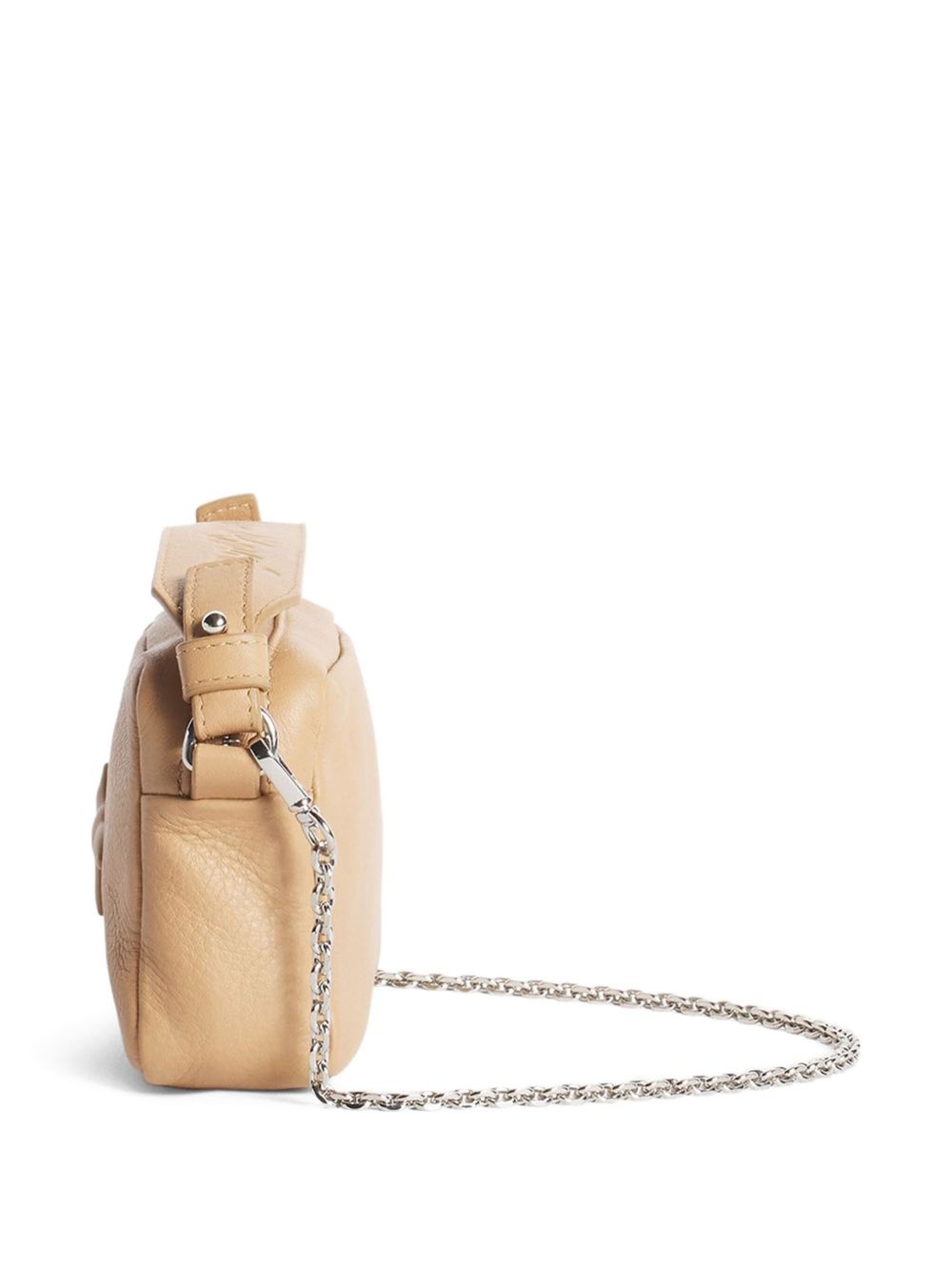 Fox-embossed leather cross body bag - 4