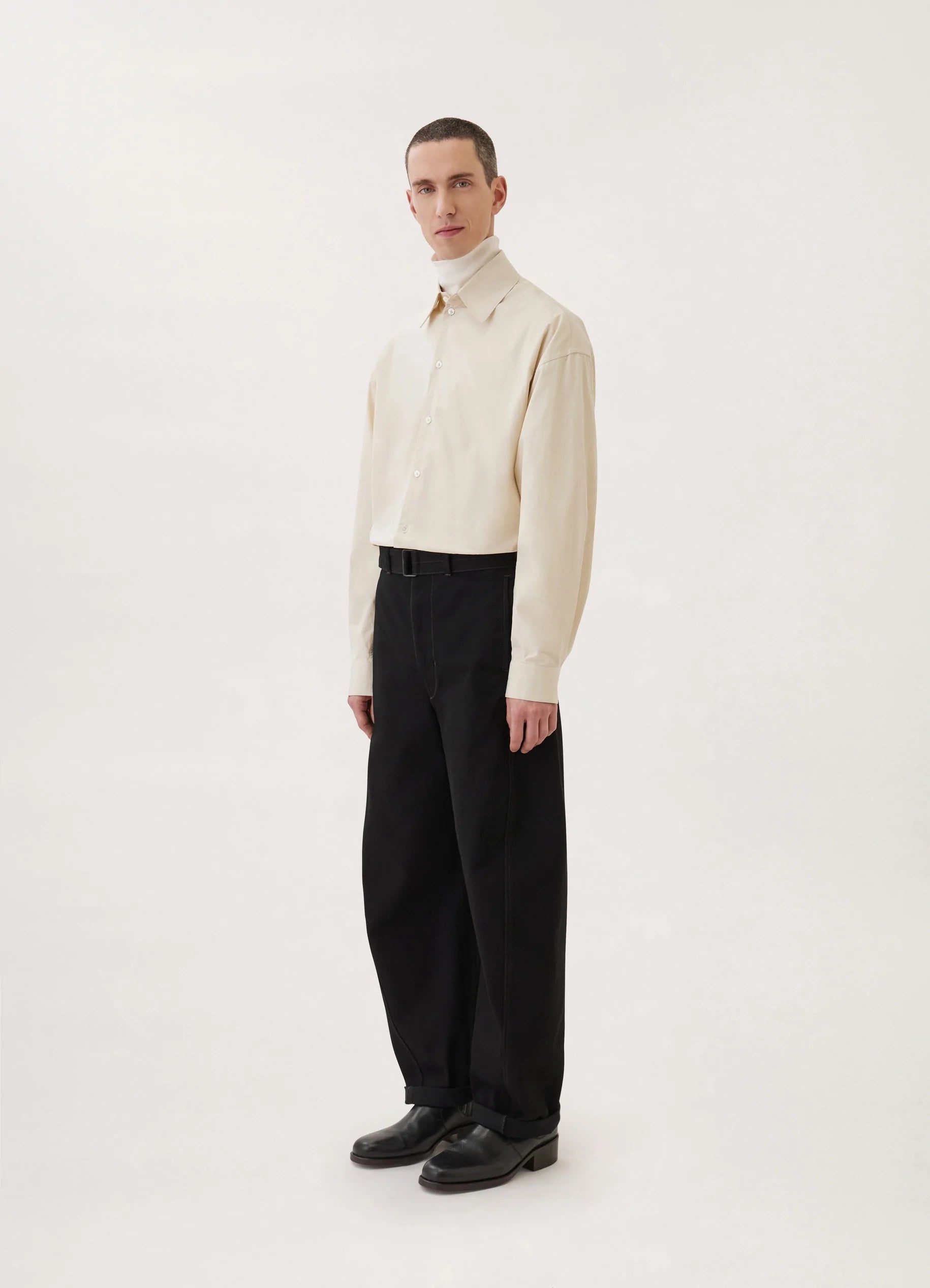 TWISTED BELTED PANTS
BLACK DENIM - 5