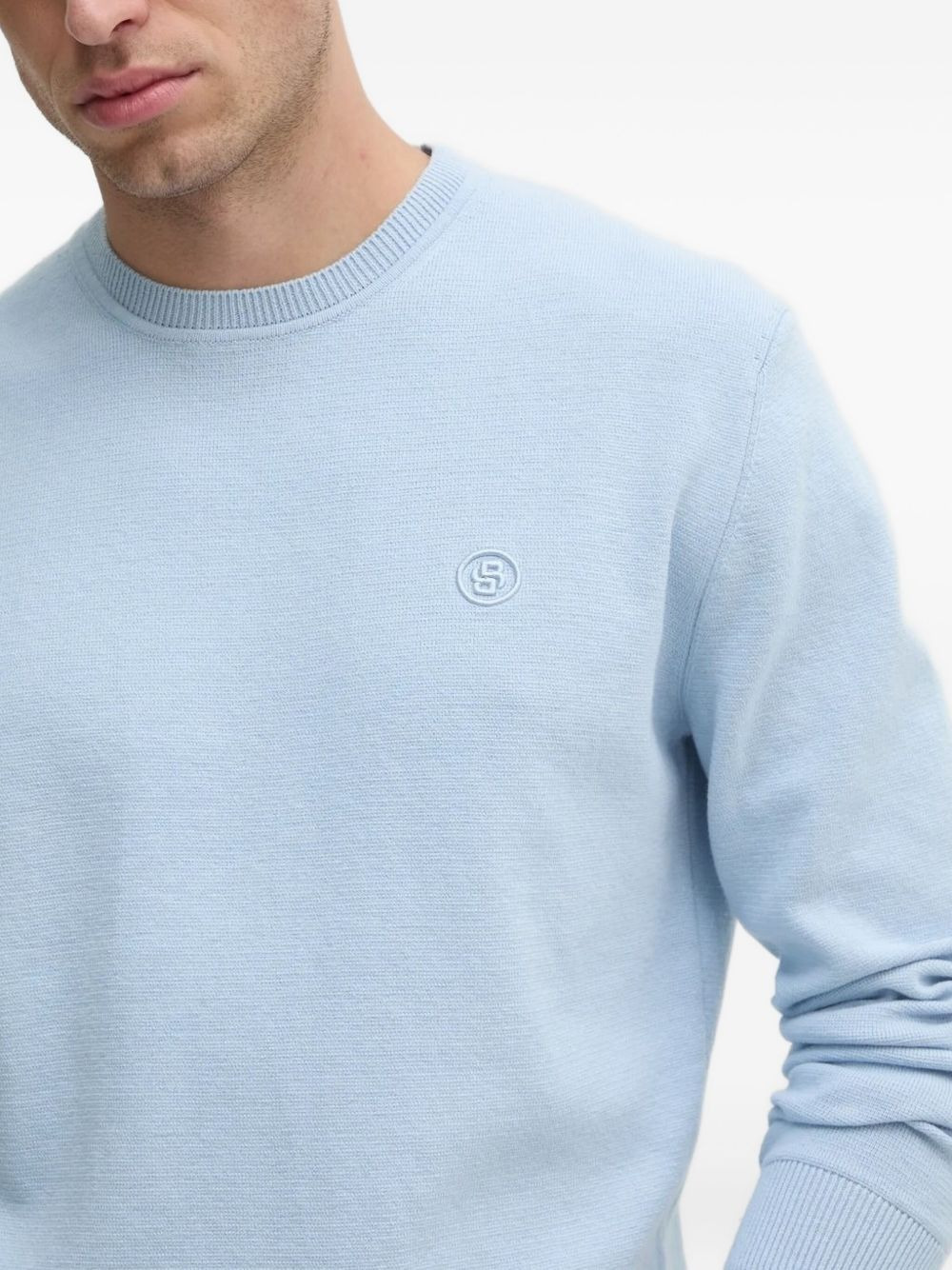 embroidered crew-neck sweater - 3