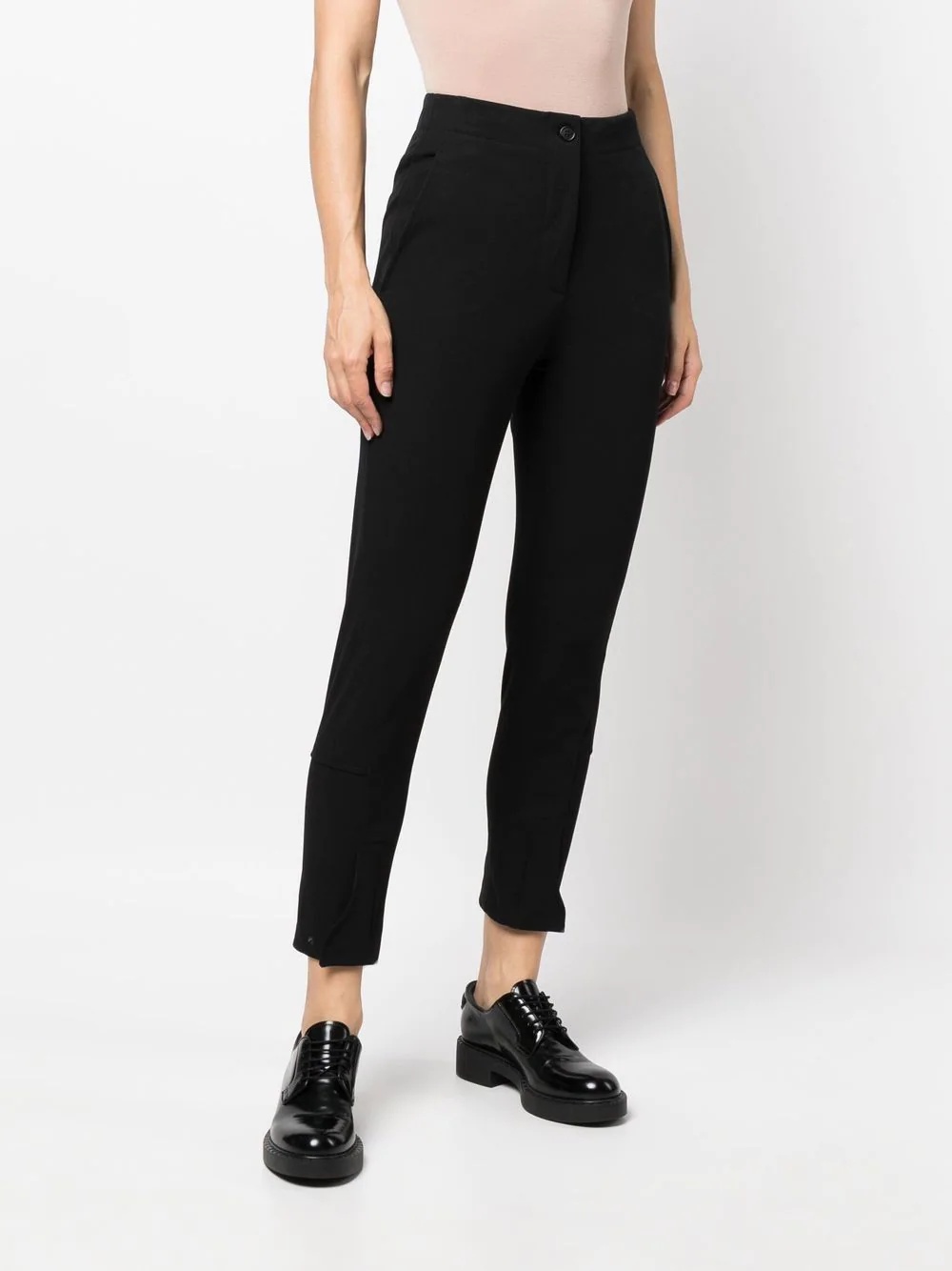 high-waisted slim-fit trousers - 4