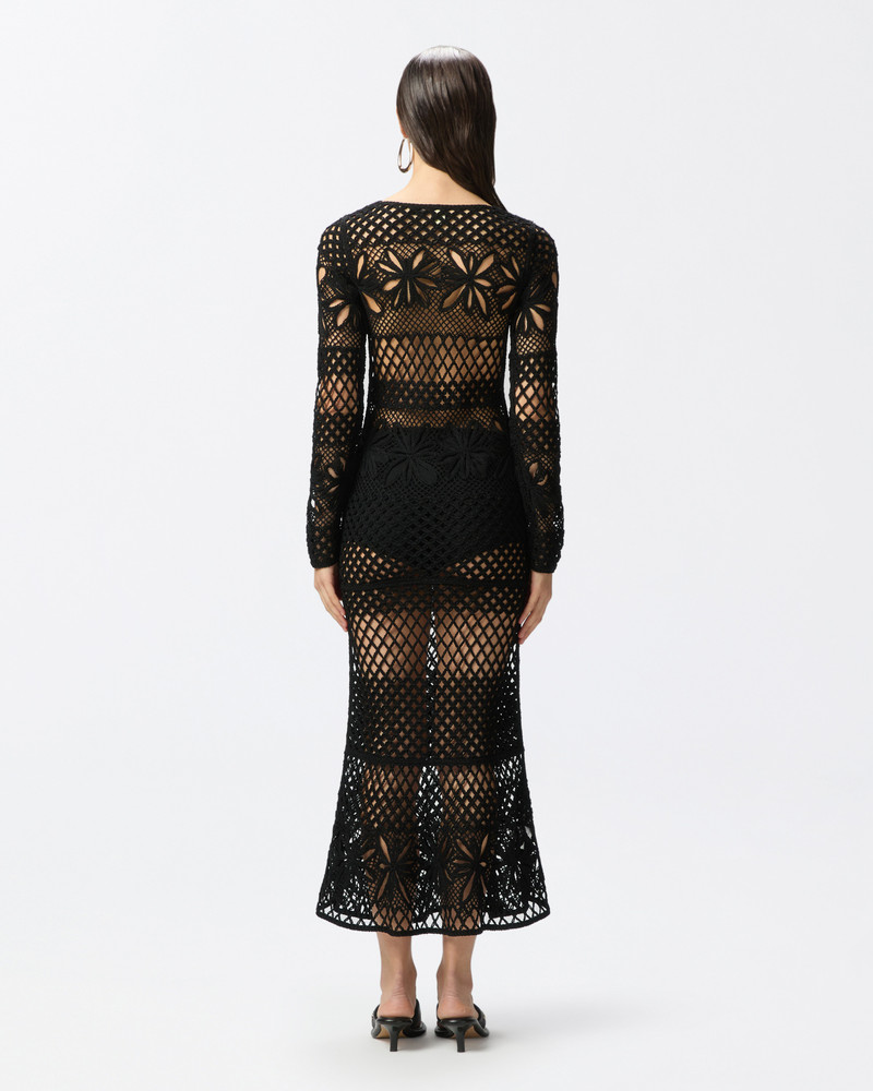 LONG OPENWORK CROCHET DRESS 4