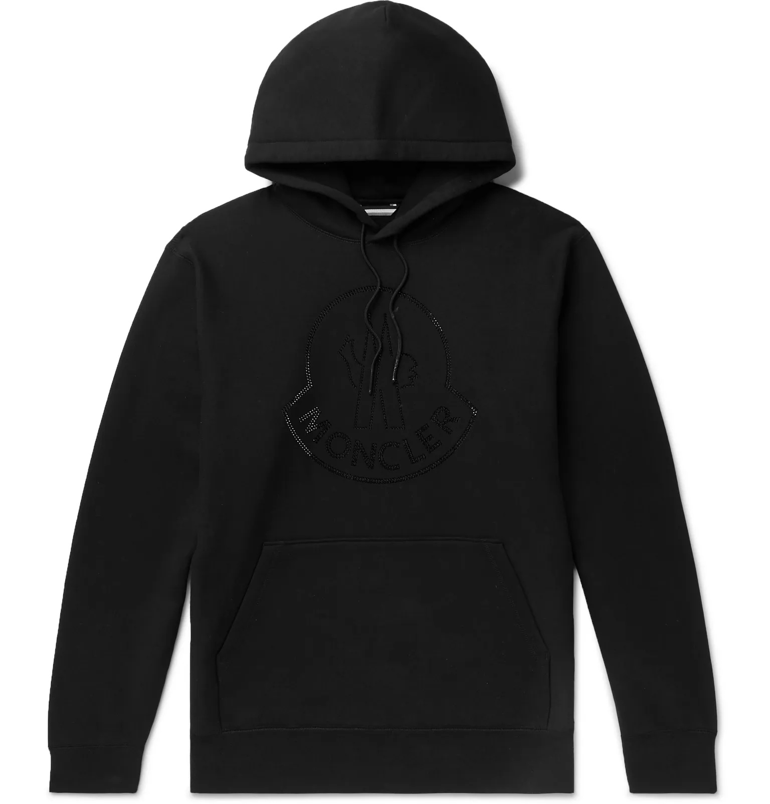 2 Moncler 1952 Logo-Embellished Fleece-Back Cotton-Jersey Hoodie - 1