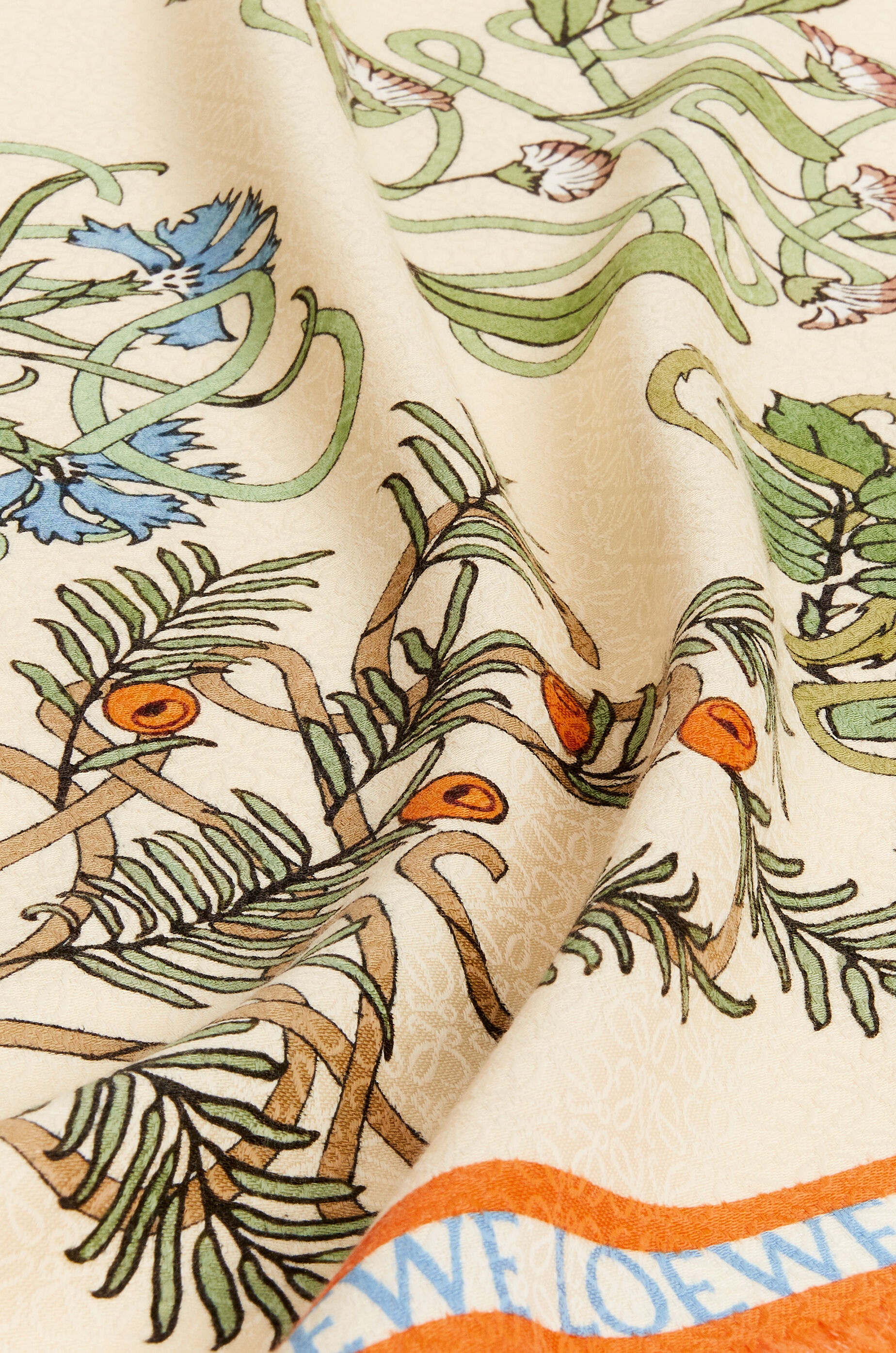 Herbarium scarf in cotton, wool and silk - 3