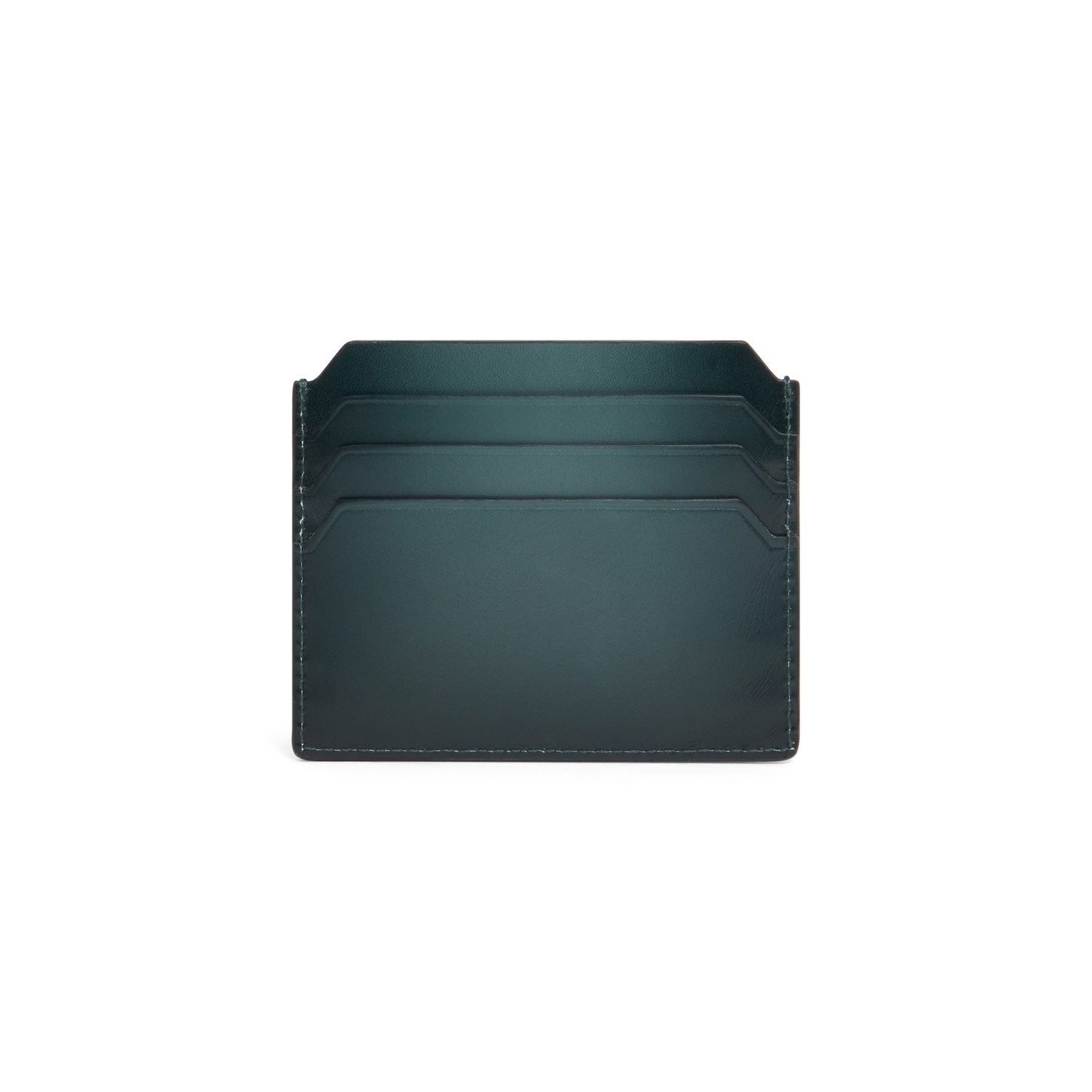 Green leather credit card holder - 4