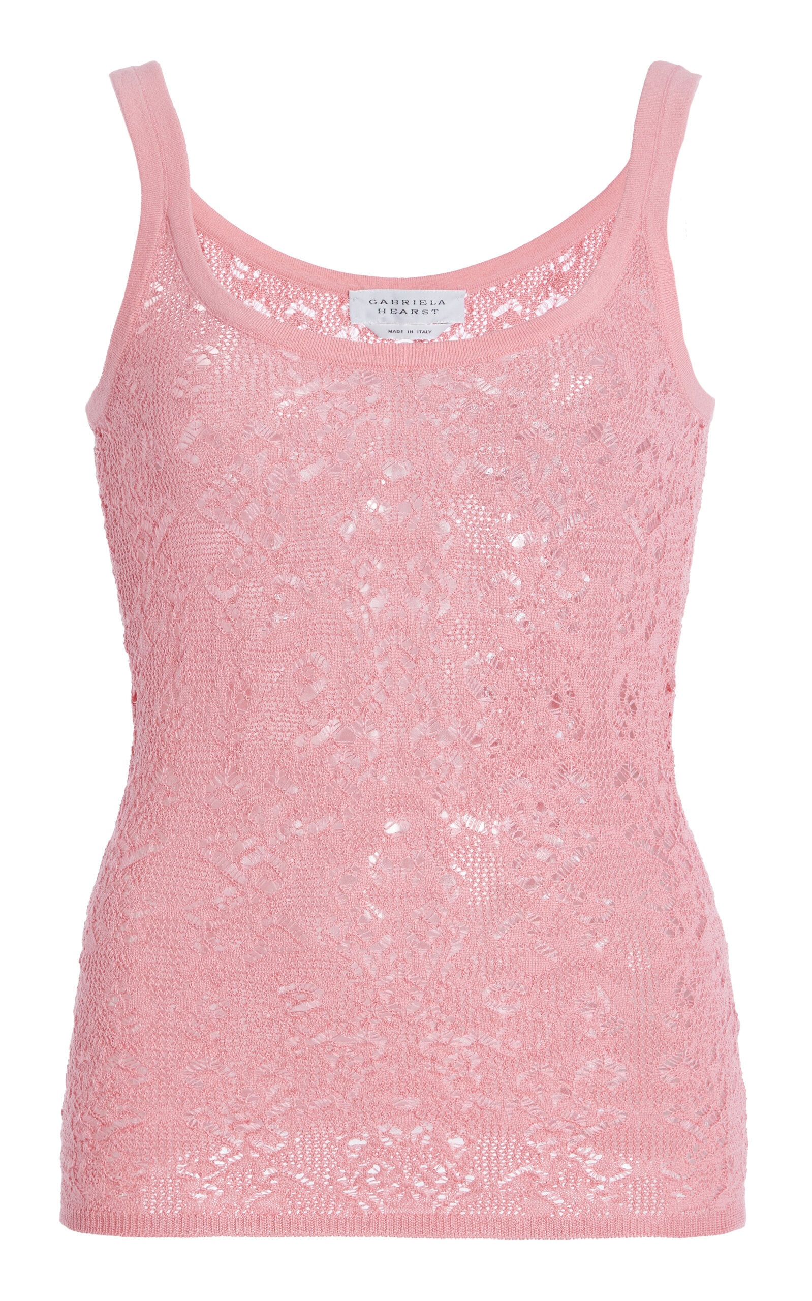 Pontus Wool-Silk Lace Tank Top pink - 1