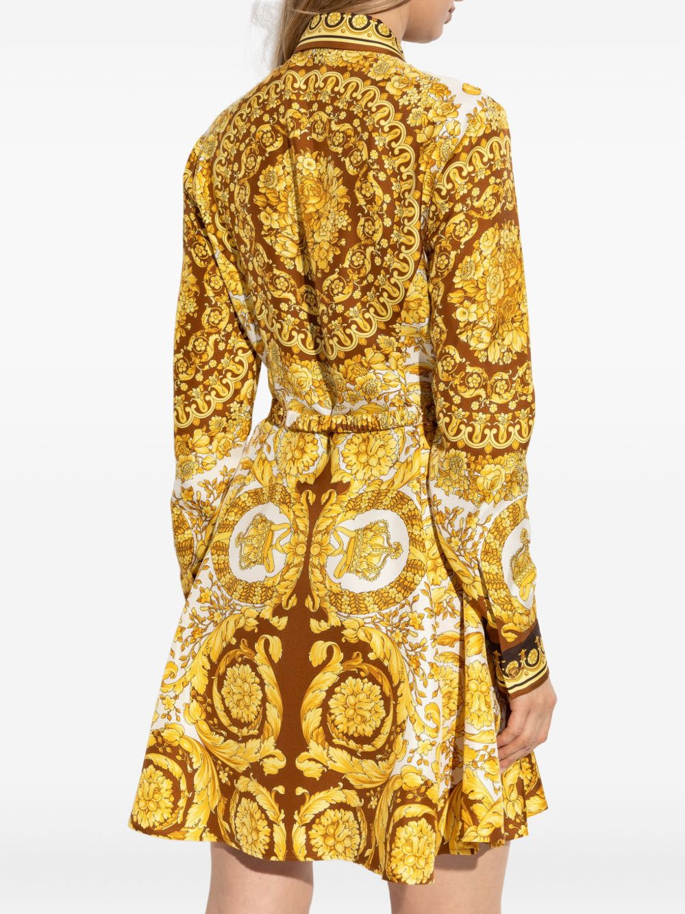 silk belted mini shirt dress - 4