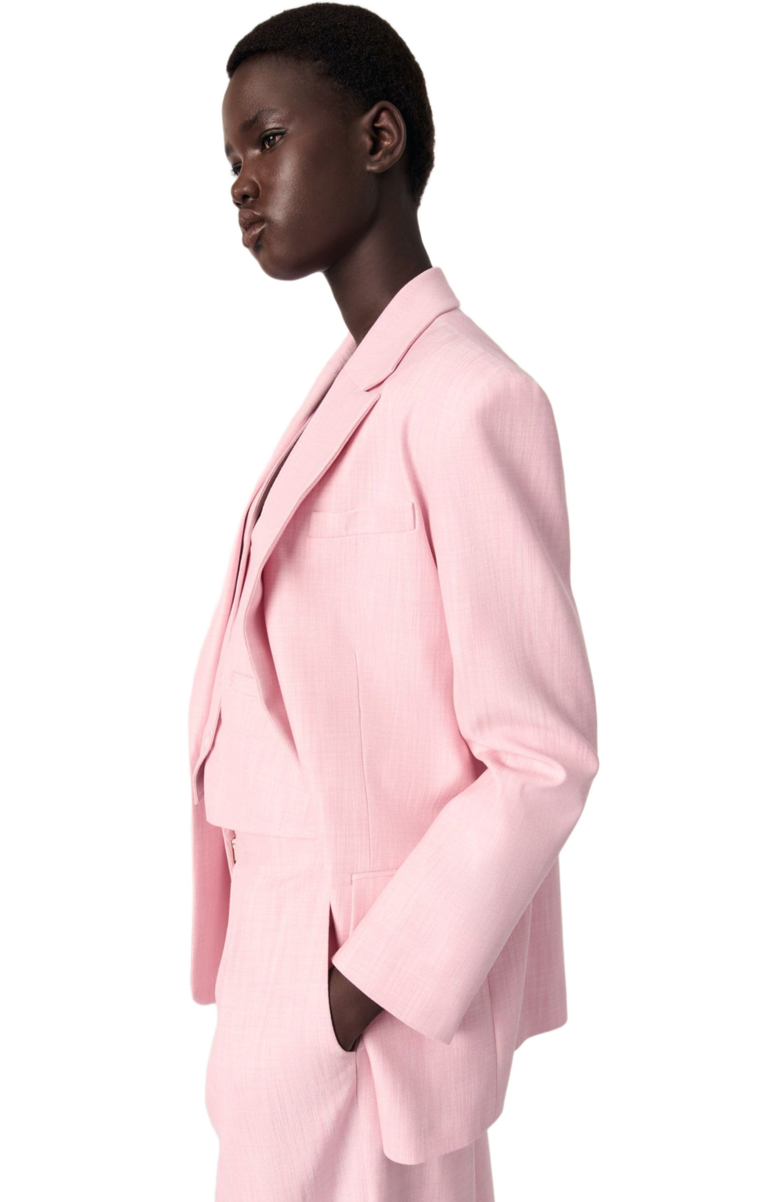 maje Suit jacket in Pink at Nordstrom - 6