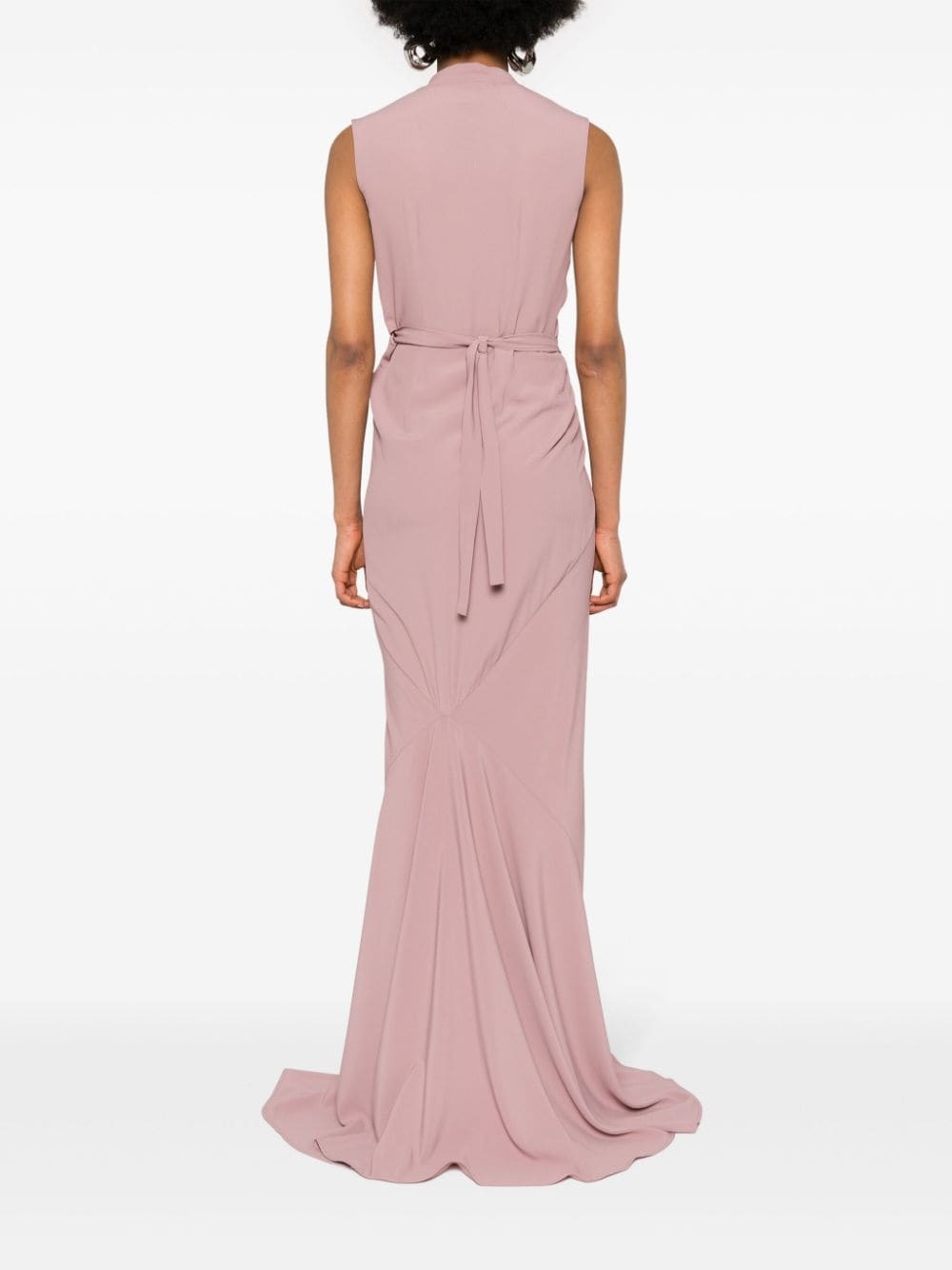 crepe wrap maxi dress - 4