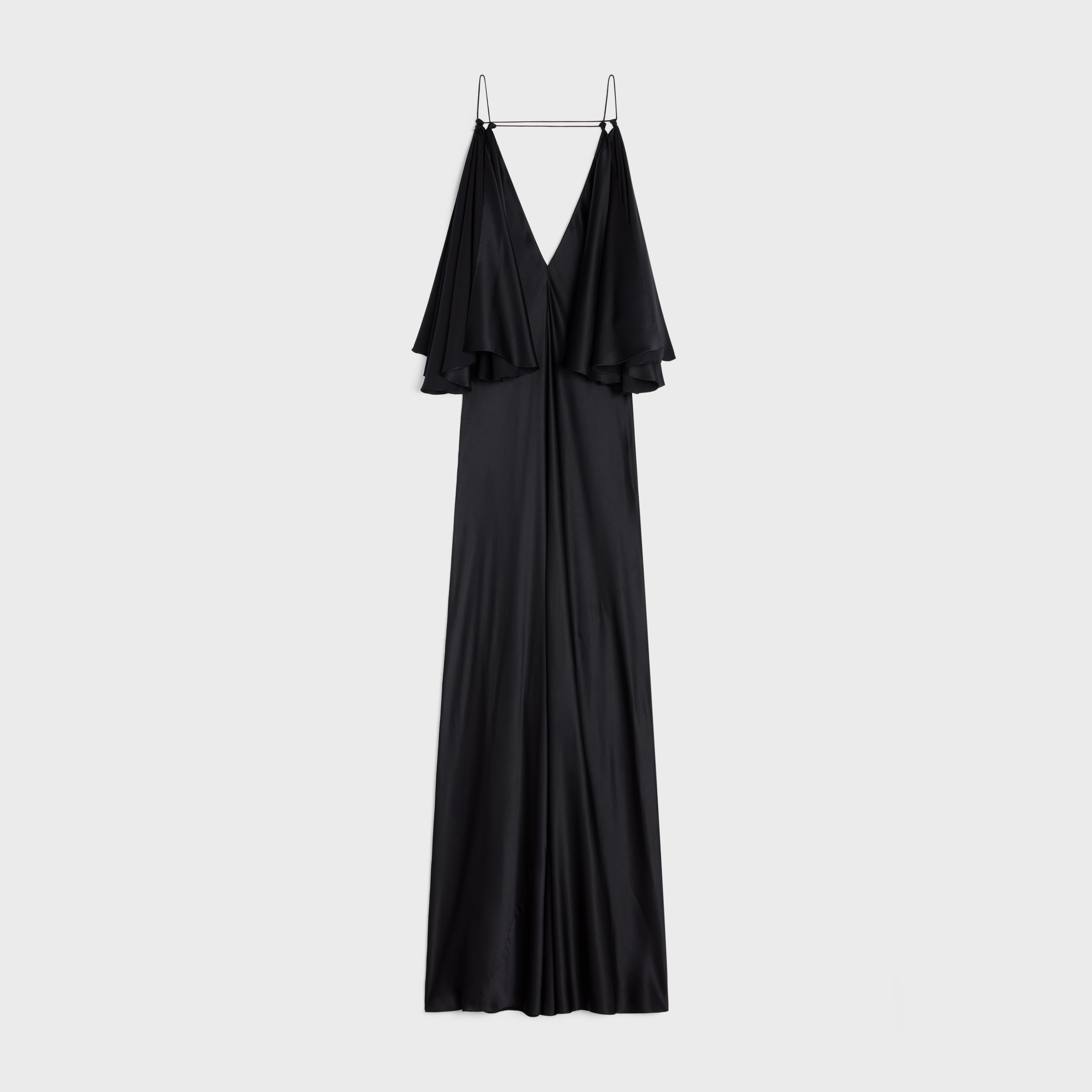 satin crepe maxi dress - 1